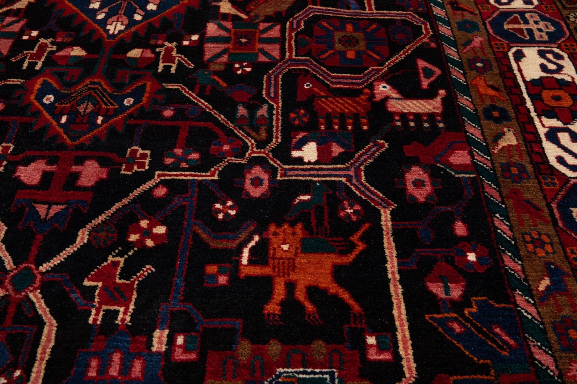 Hand-Knotted Vintage Wool Area Rug – 9' 4" x 5' 3" (285 × 161 cm) - Yasi & Fara