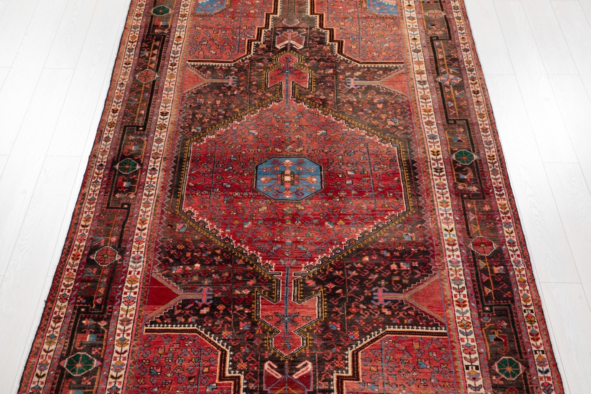 Hand-Knotted Vintage Wool Area Rug – 10' 8" x 5' 7" (324 × 170 cm) - Yasi & Fara