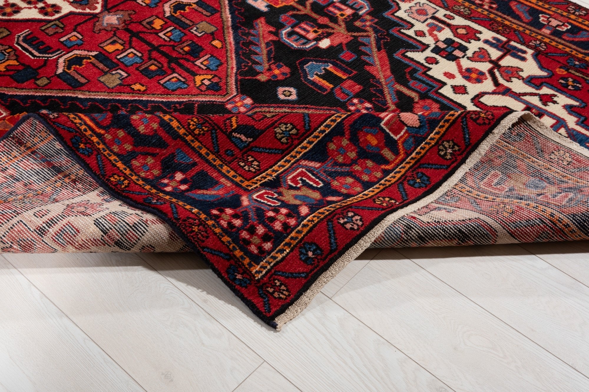 Hand-Knotted Vintage Wool Area Rug – 10' 1" x 5' 1" (307 × 155 cm) - Yasi & Fara