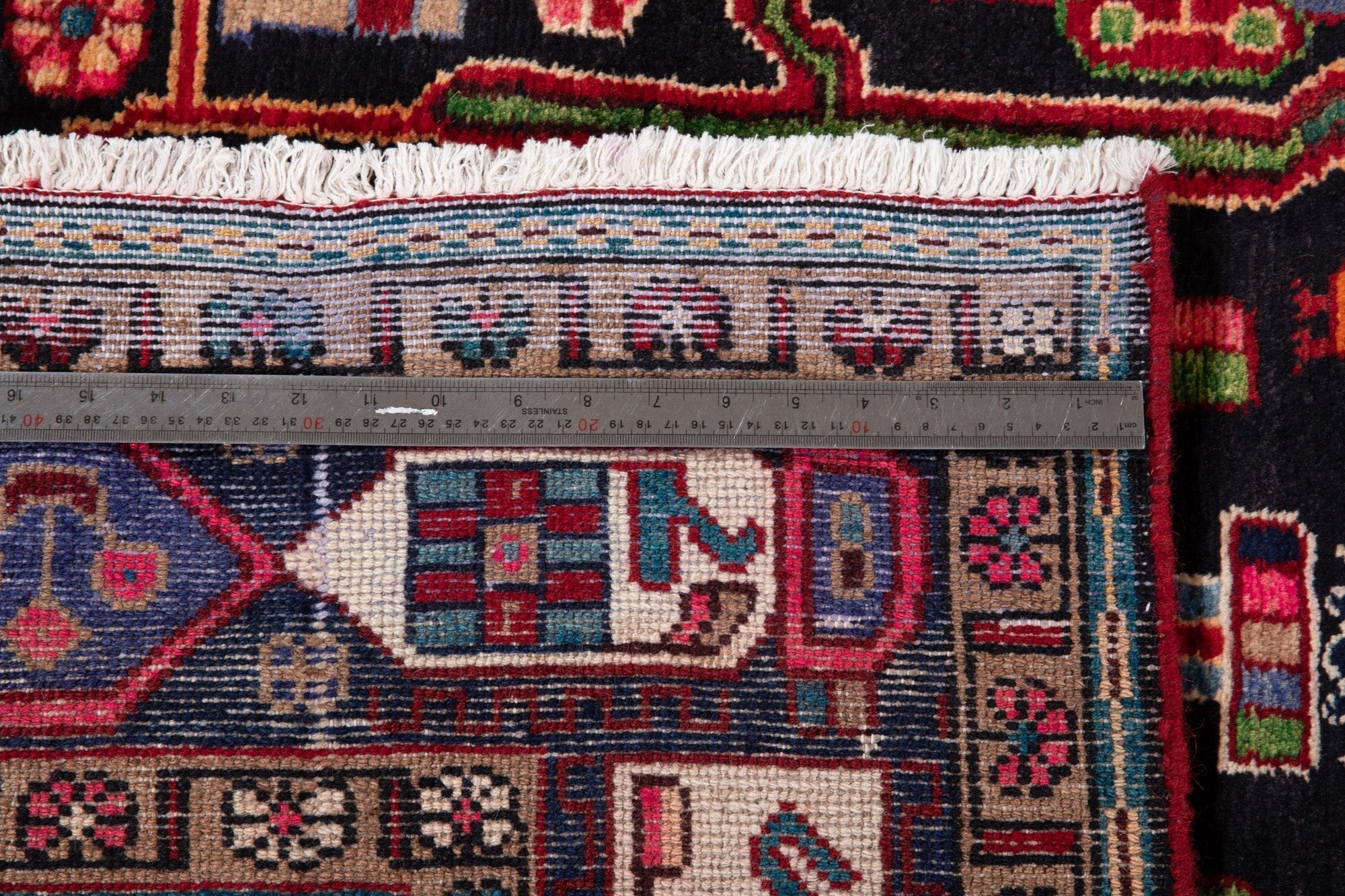 Hand-Knotted Vintage Wool Area Rug – 10' 2" x 5' 6" (309 × 167 cm) - Yasi & Fara