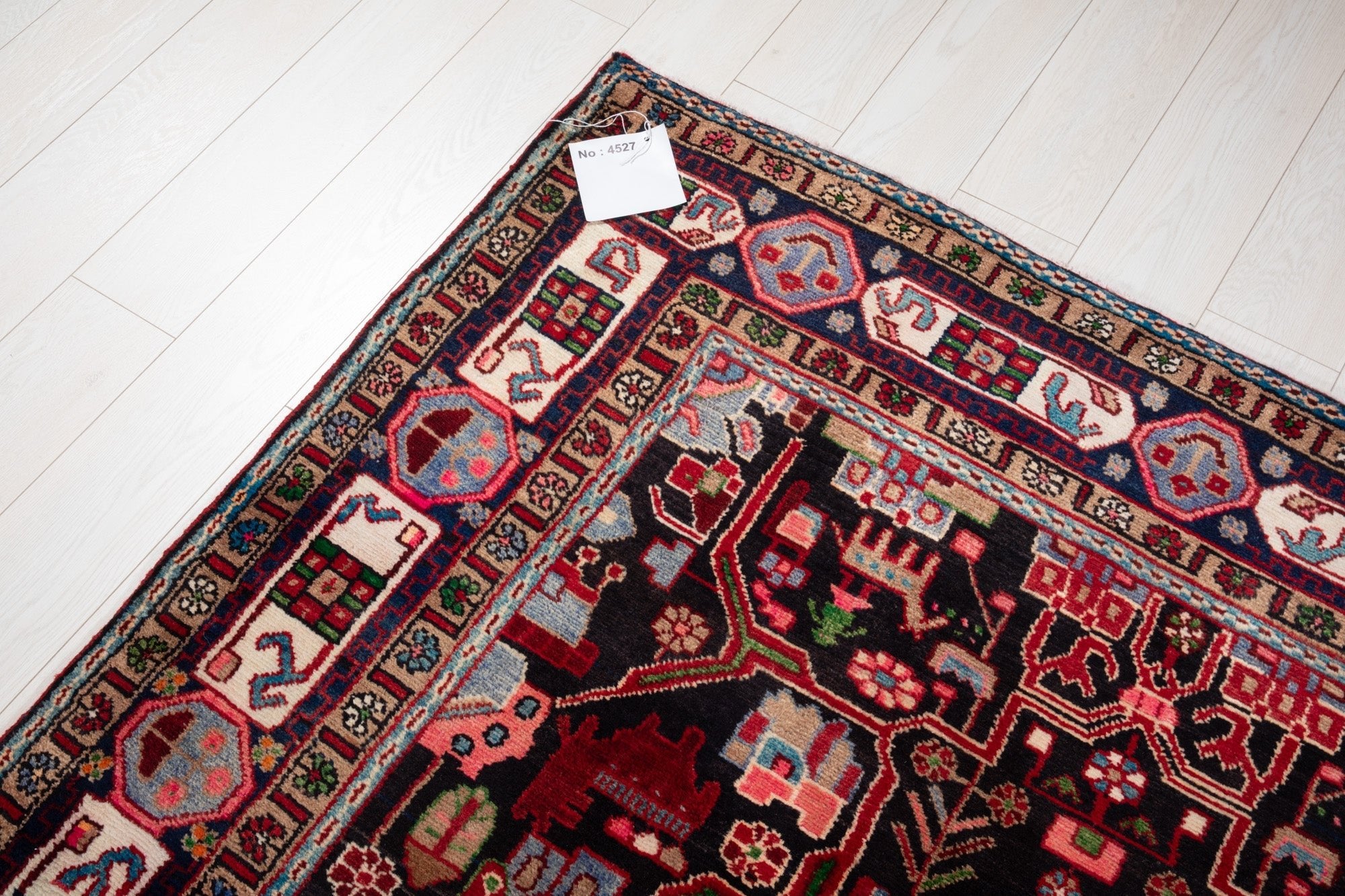 Hand-Knotted Vintage Wool Area Rug – 10' 2" x 5' 6" (309 × 167 cm) - Yasi & Fara