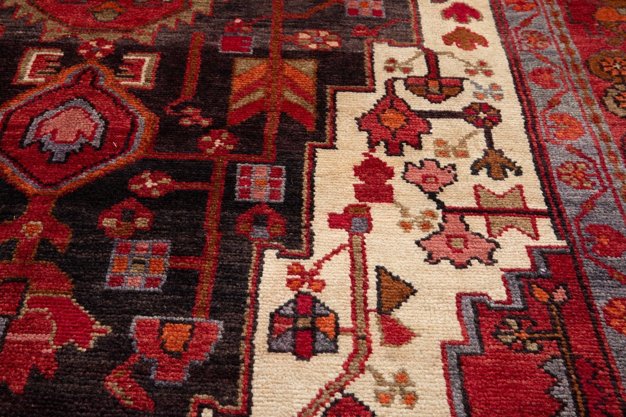 Hand-Knotted Vintage Wool Area Rug – 10' 1" x 5' 6" (308 × 169 cm) - Yasi & Fara