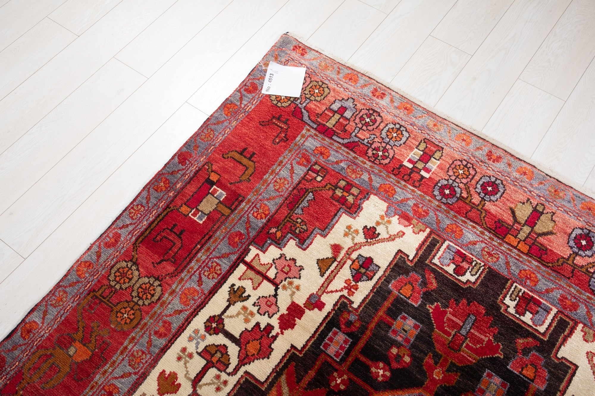 Hand-Knotted Vintage Wool Area Rug – 10' 1" x 5' 6" (308 × 169 cm) - Yasi & Fara