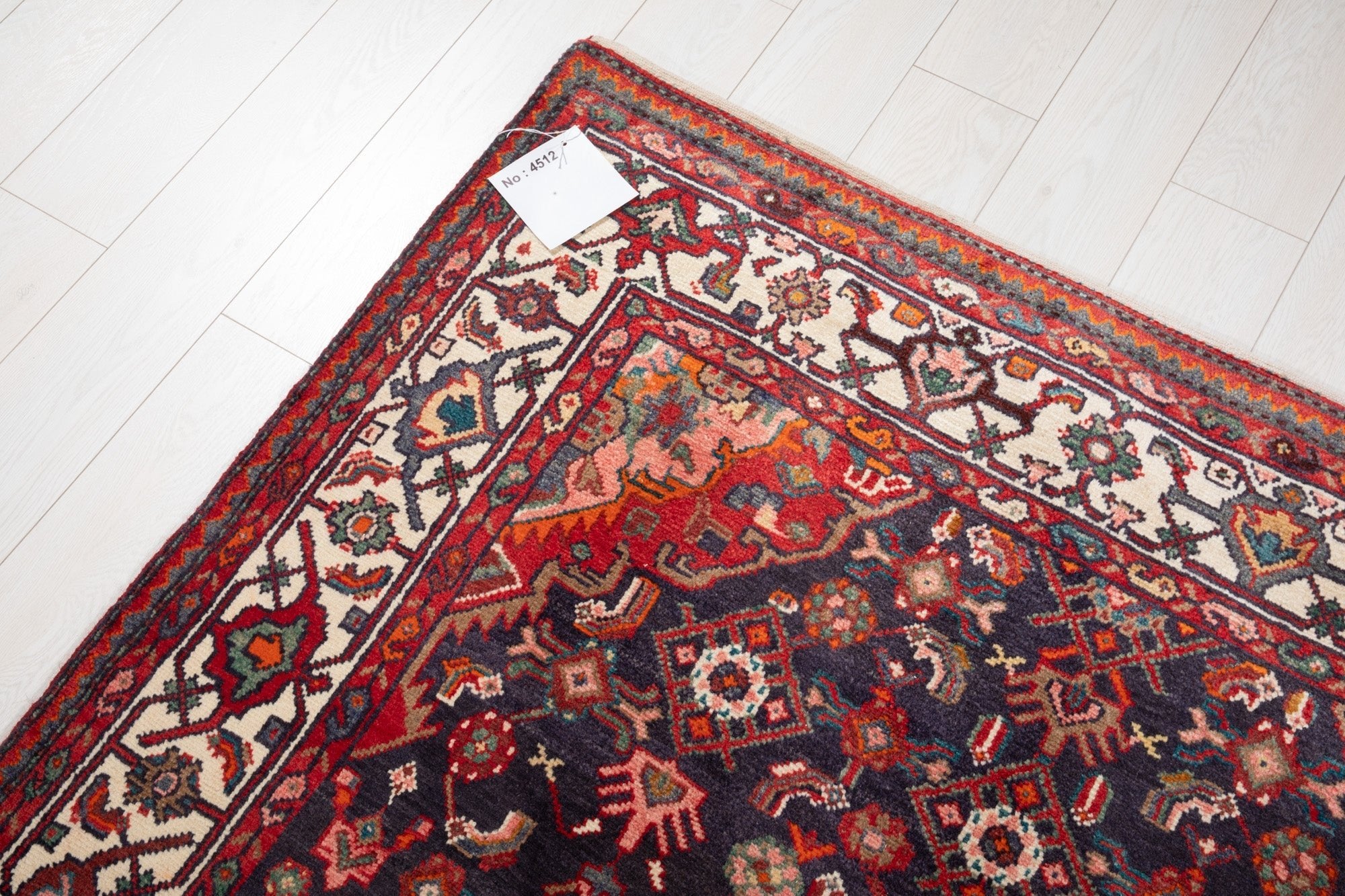 Hand-Knotted Vintage Wool Area Rug – 10' x 5' (305 × 151 cm) - Yasi & Fara