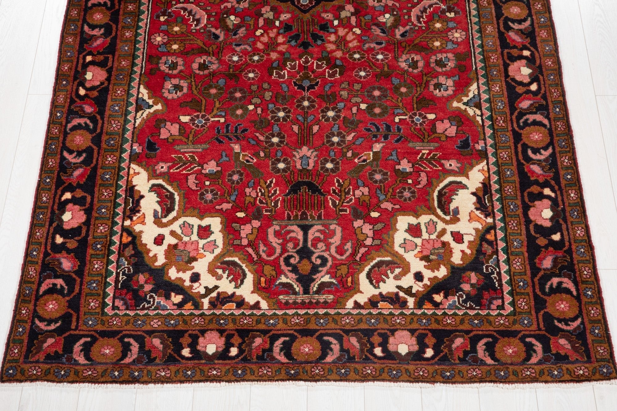 Hand-Knotted Vintage Wool Area Rug – 9' 8" x 5' 2" (294 × 158 cm) - Yasi & Fara