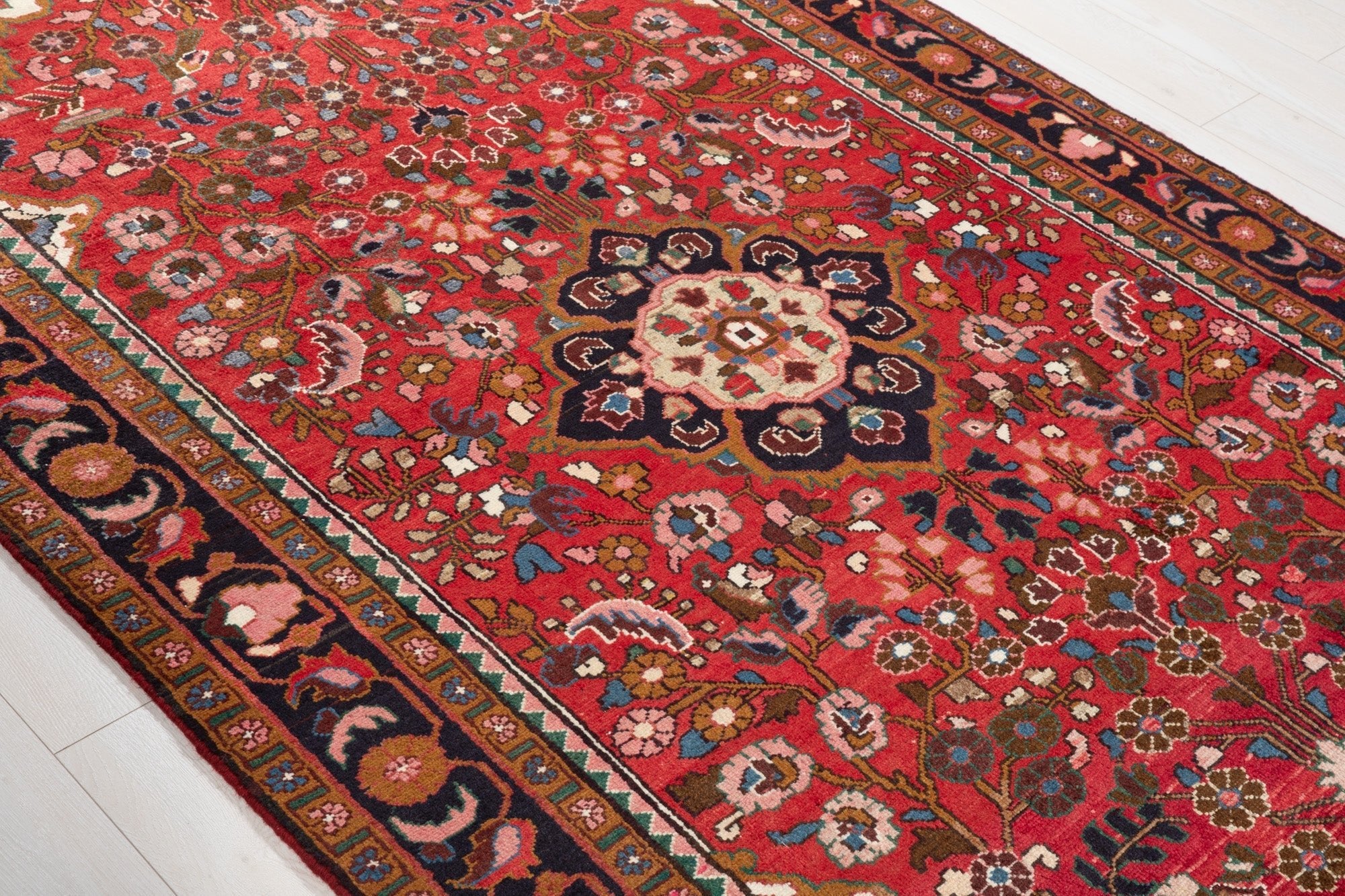 Hand-Knotted Vintage Wool Area Rug – 9' 8" x 5' 2" (294 × 158 cm) - Yasi & Fara