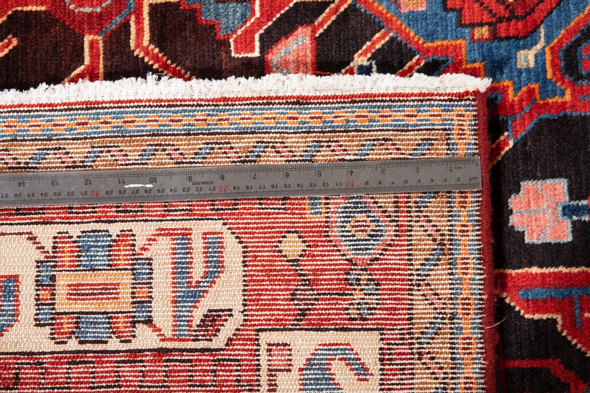 Hand-Knotted Vintage Wool Area Rug – 9' 5" x 5' 6" (288 × 167 cm) - Yasi & Fara