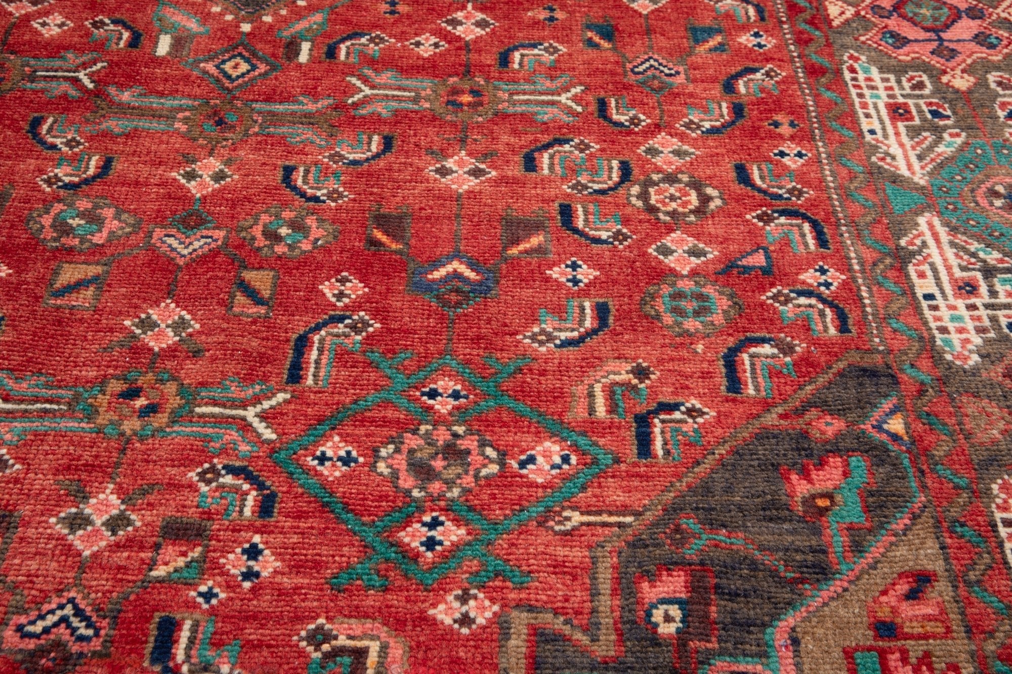 Hand-Knotted Vintage Wool Area Rug – 10' 2" x 5' 3" (310 × 160 cm) - Yasi & Fara