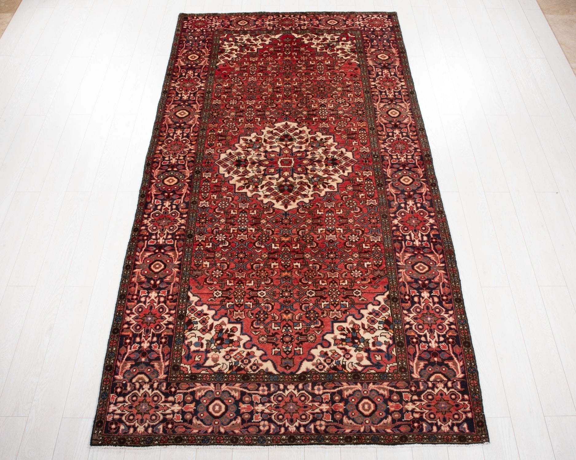 Hand-Knotted Vintage Wool Area Rug – 10' x 5' 5" (305 × 165 cm) - Yasi & Fara