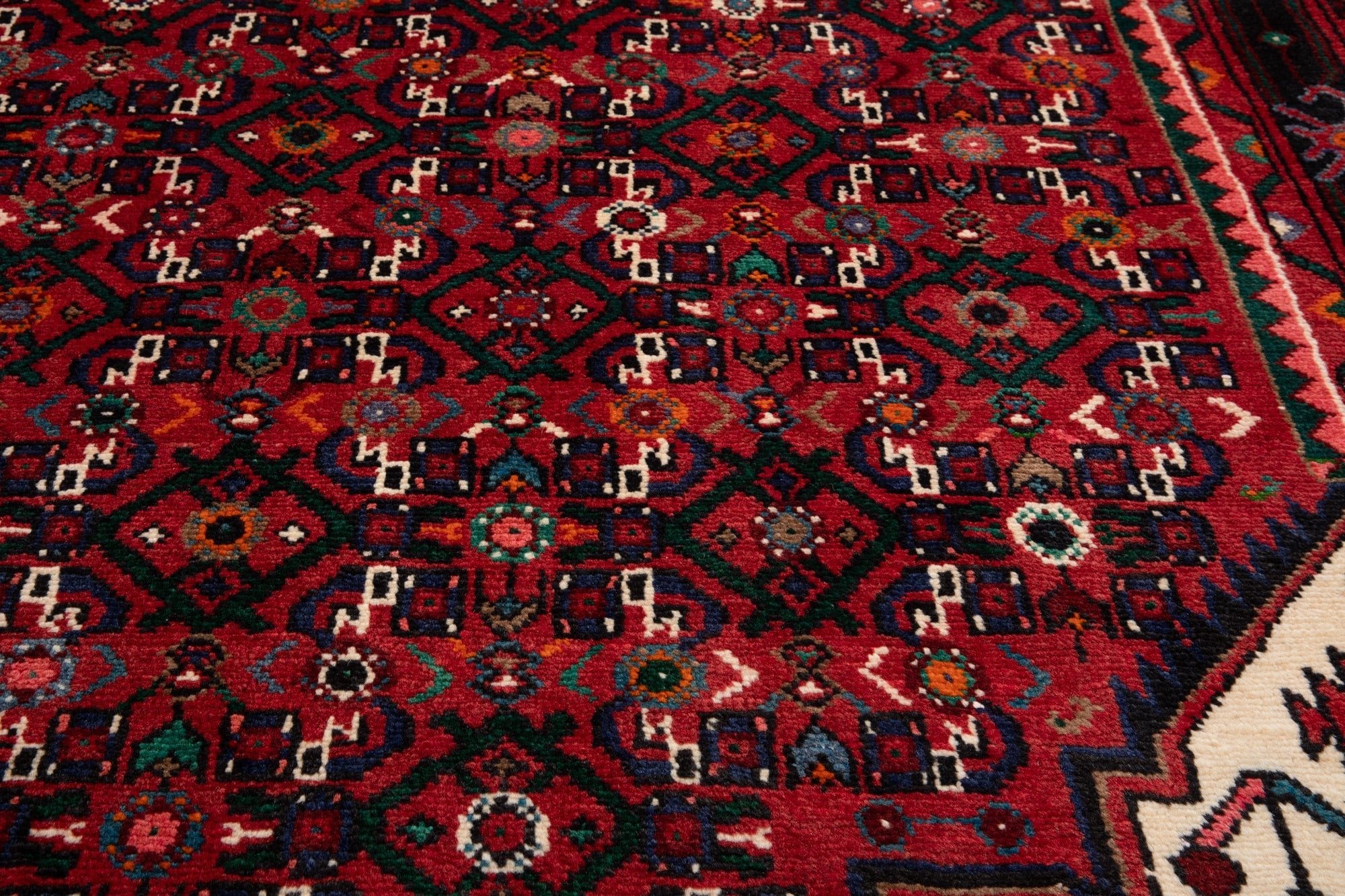 Hand-Knotted Vintage Wool Area Rug – 10' 10" x 5' 3" (331 × 161 cm) - Yasi & Fara