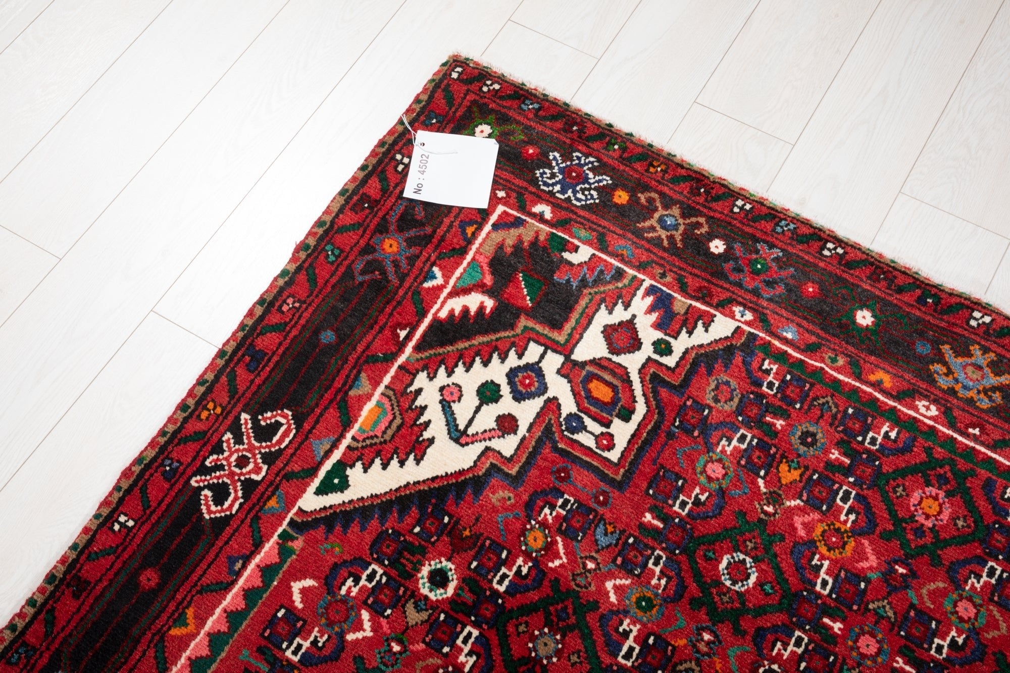 Hand-Knotted Vintage Wool Area Rug – 10' 10" x 5' 3" (331 × 161 cm) - Yasi & Fara