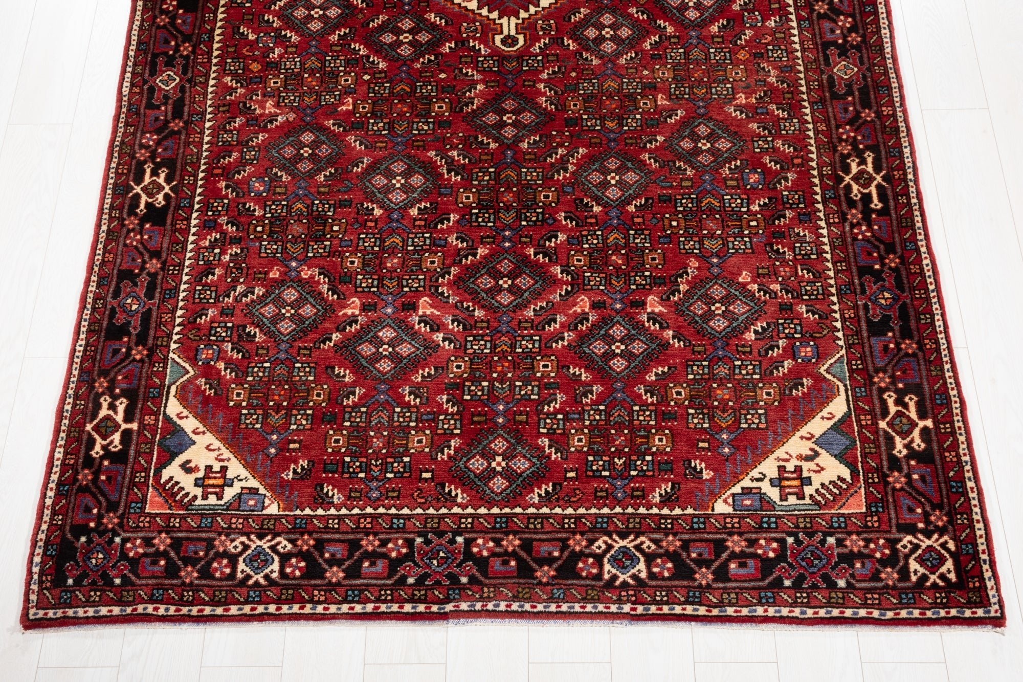 Hand-Knotted Vintage Wool Area Rug – 11' x 5' 10" (334 × 178 cm) - Yasi & Fara