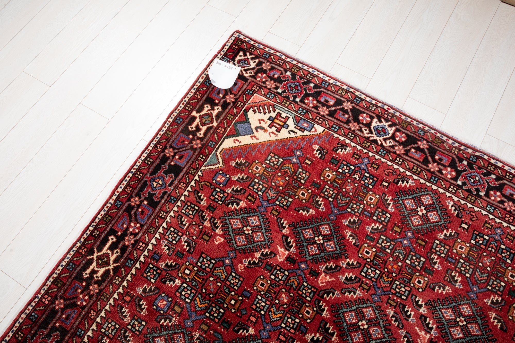 Hand-Knotted Vintage Wool Area Rug – 11' x 5' 10" (334 × 178 cm) - Yasi & Fara