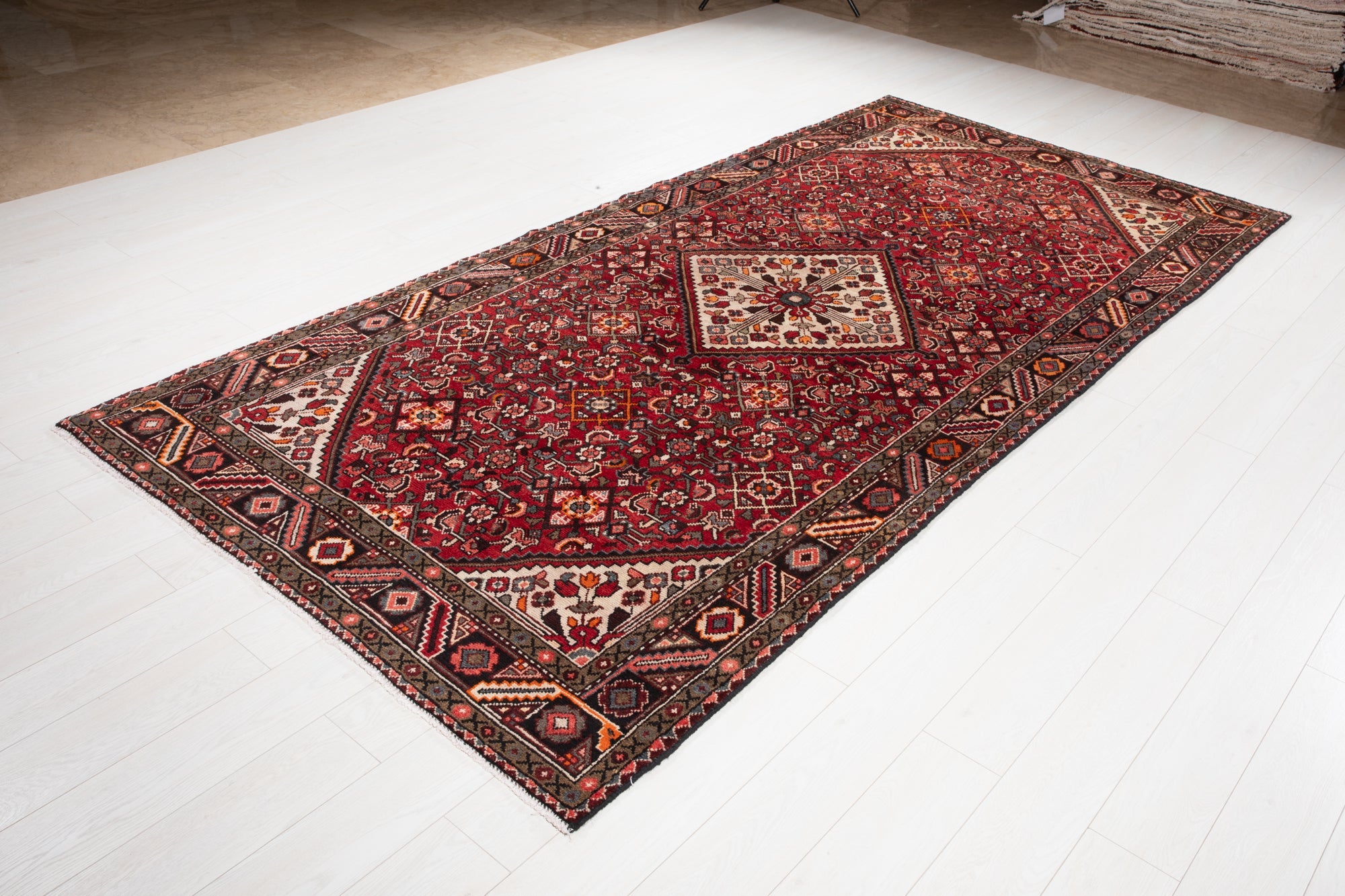 Hand-Knotted Vintage Wool Area Rug – 10' 8" x 5' 2" (325 × 157 cm) - Yasi & Fara