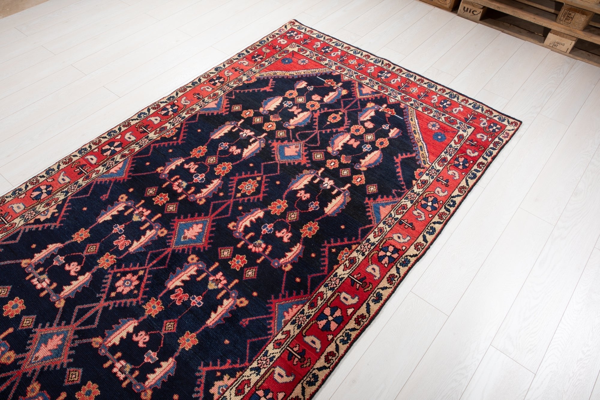 Hand-Knotted Vintage Wool Runner Rug – 10' 9" x 4' 8" (329 × 141 cm) - Yasi & Fara