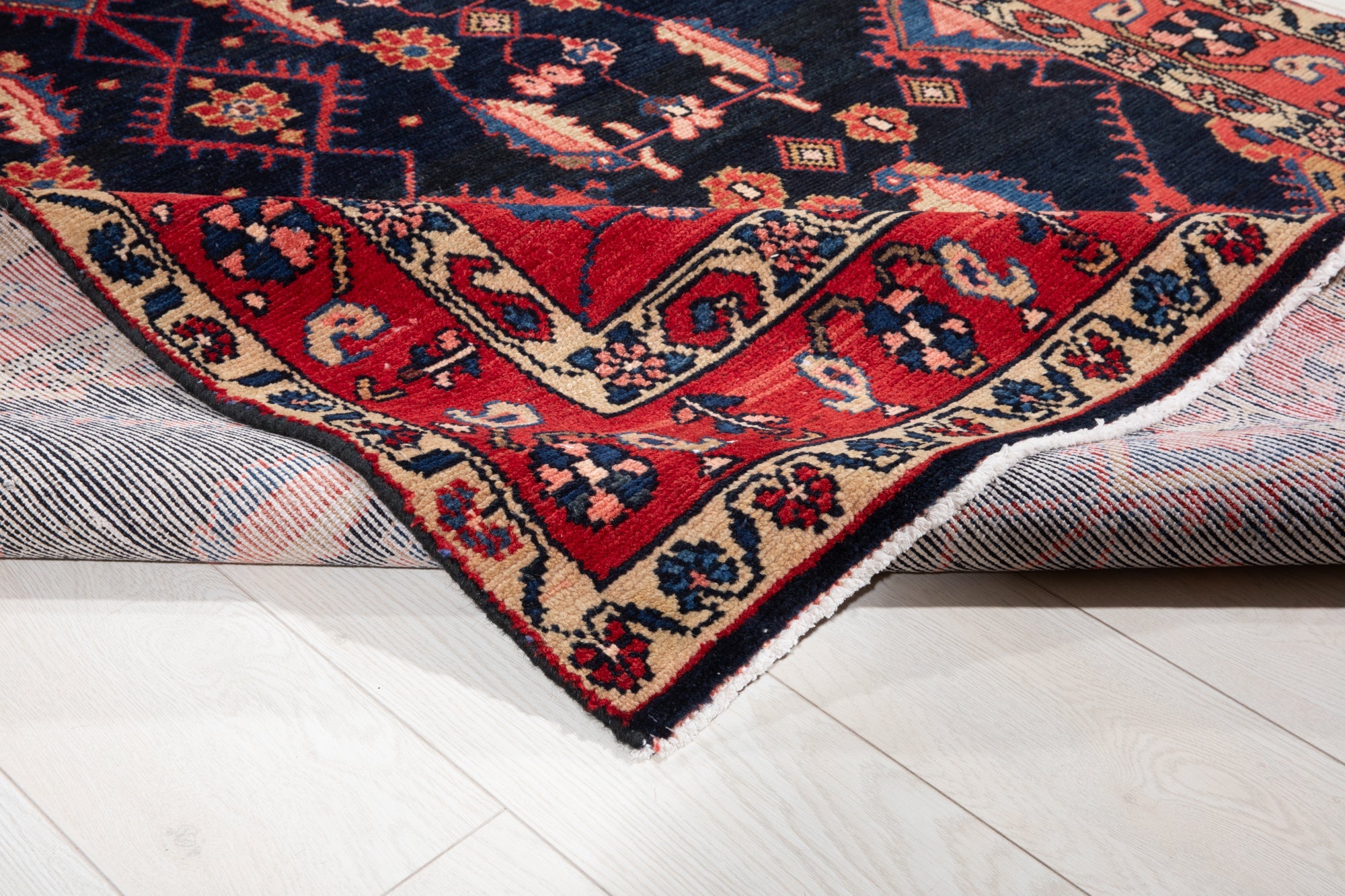 Hand-Knotted Vintage Wool Runner Rug – 10' 9" x 4' 8" (329 × 141 cm) - Yasi & Fara