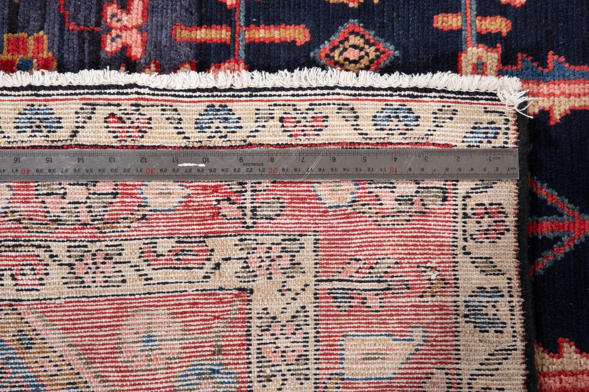 Hand-Knotted Vintage Wool Runner Rug – 10' 9" x 4' 8" (329 × 141 cm) - Yasi & Fara