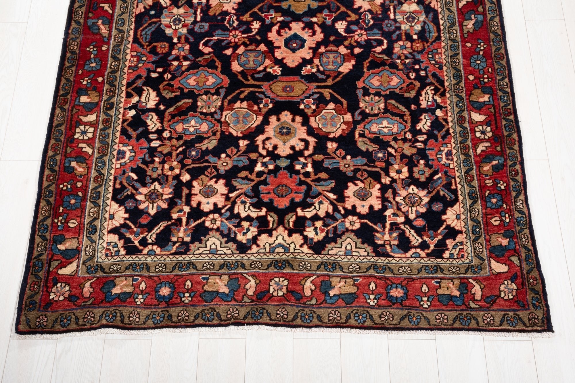 Hand-Knotted Vintage Wool Area Rug – 10' 8" x 5' 5" (324 × 166 cm) - Yasi & Fara
