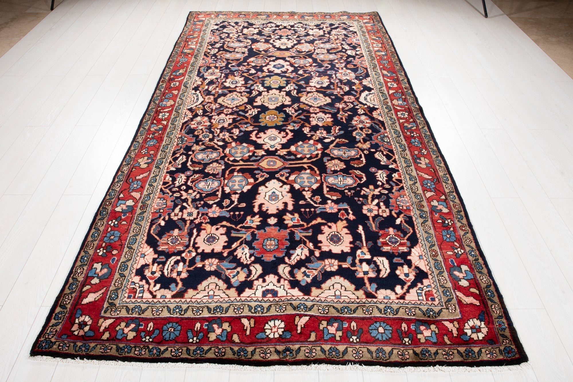 Hand-Knotted Vintage Wool Area Rug – 10' 8" x 5' 5" (324 × 166 cm) - Yasi & Fara