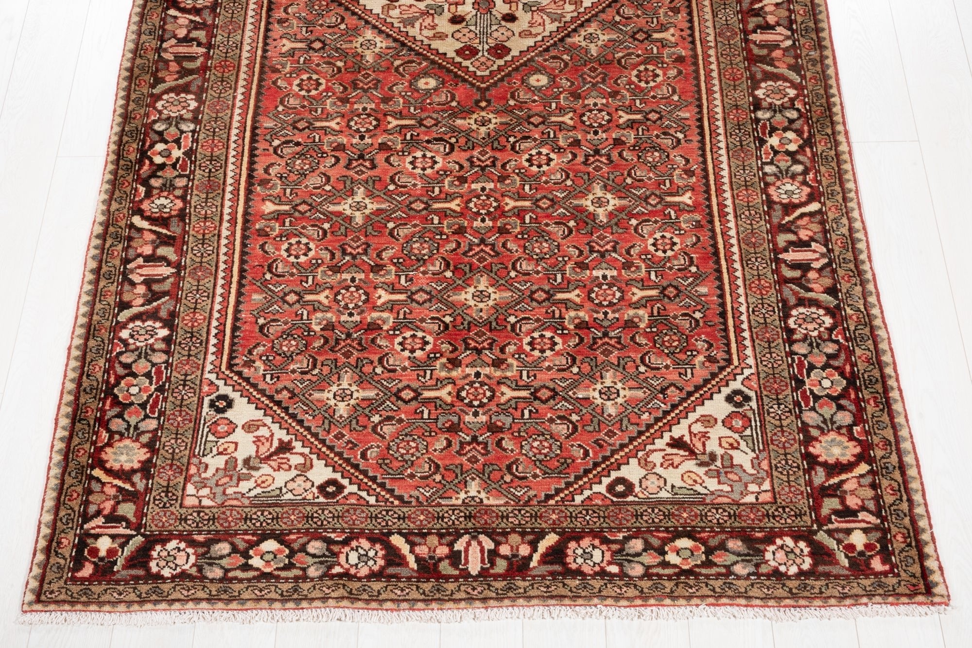 Hand-Knotted Vintage Wool Area Rug – 10' 3" x 5' 5" (312 × 164 cm) - Yasi & Fara