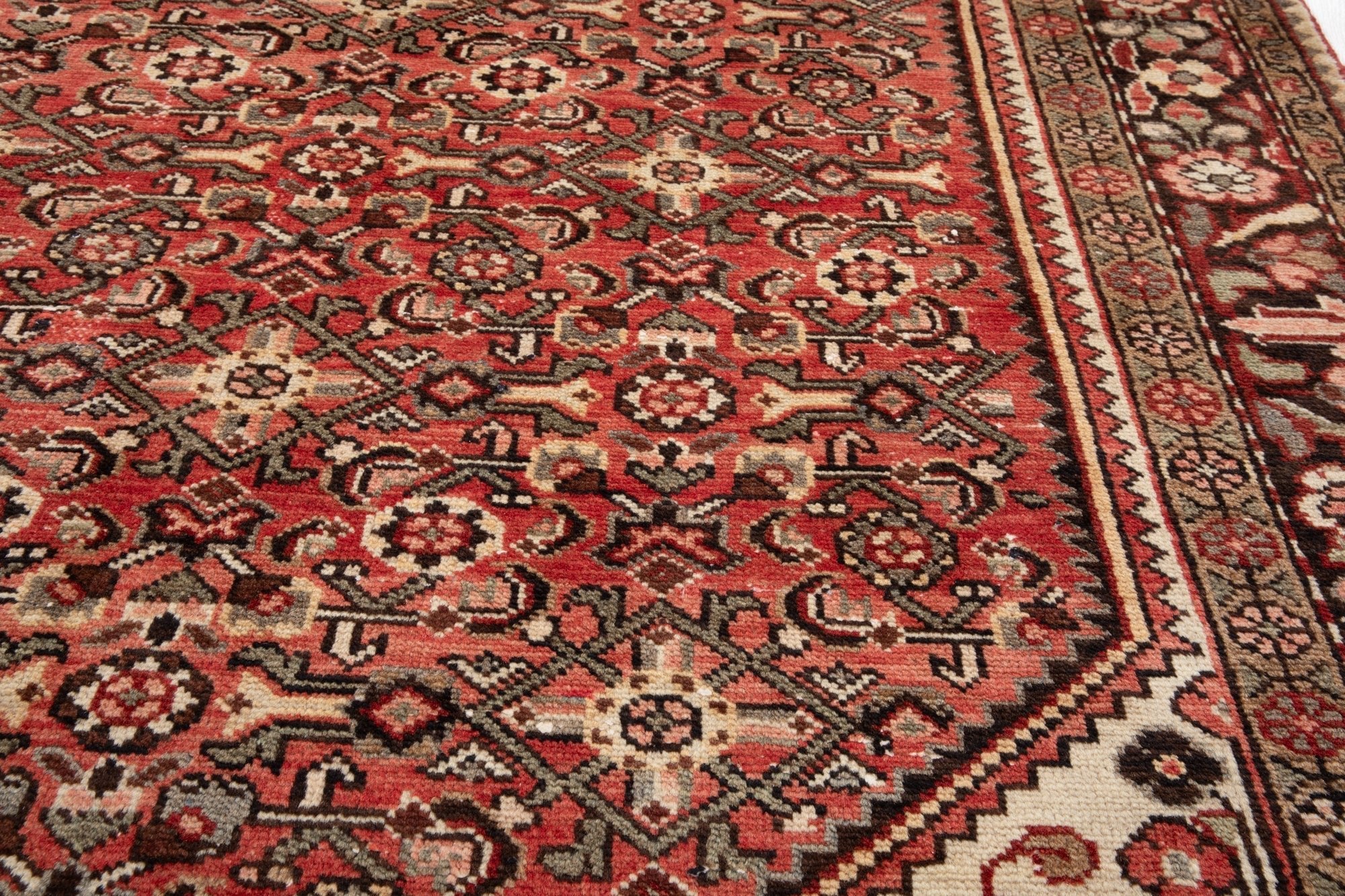 Hand-Knotted Vintage Wool Area Rug – 10' 3" x 5' 5" (312 × 164 cm) - Yasi & Fara