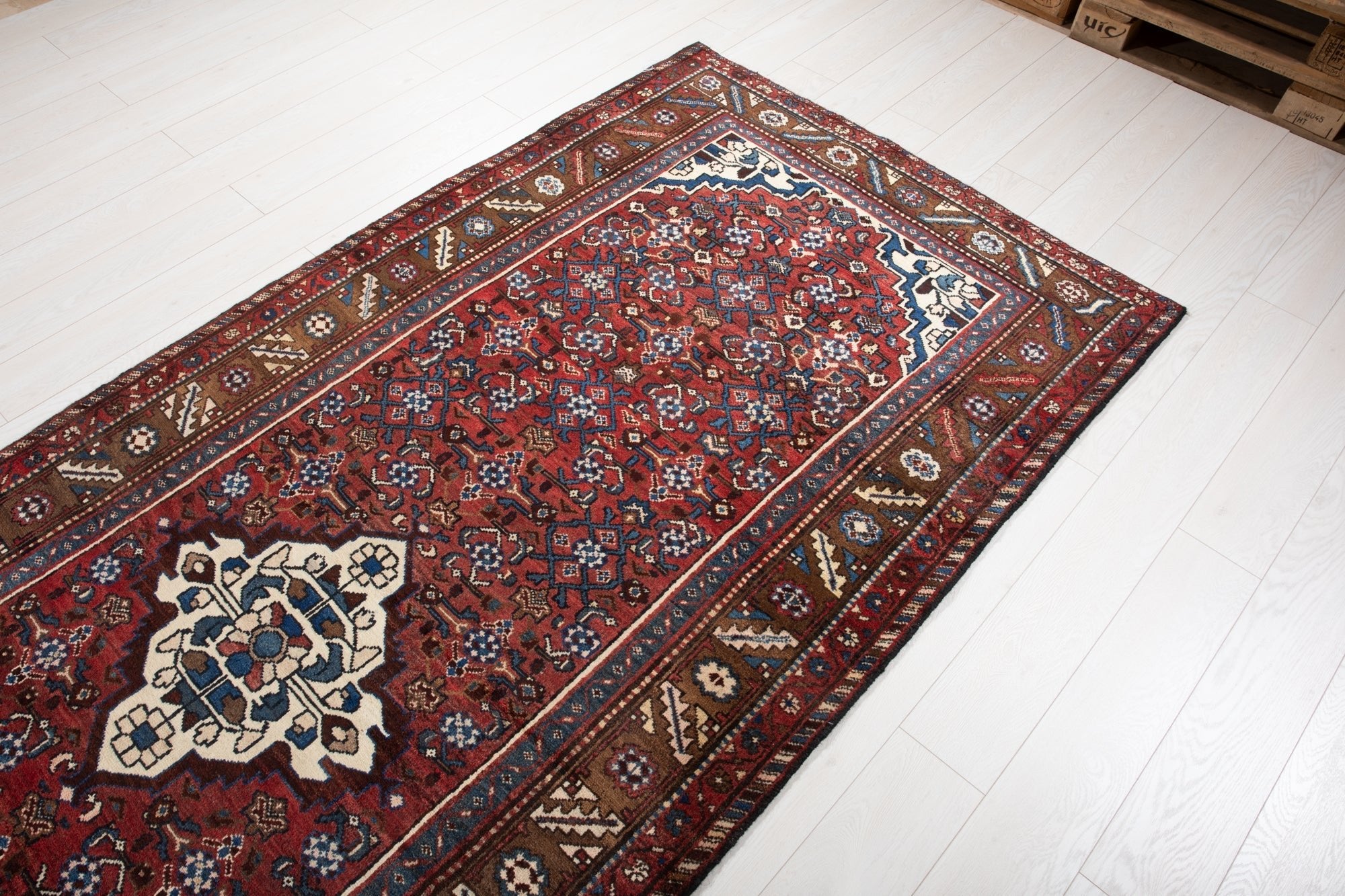 Hand-Knotted Vintage Wool Runner Rug – 10' 6" x 4' 4" (319 × 133 cm) - Yasi & Fara