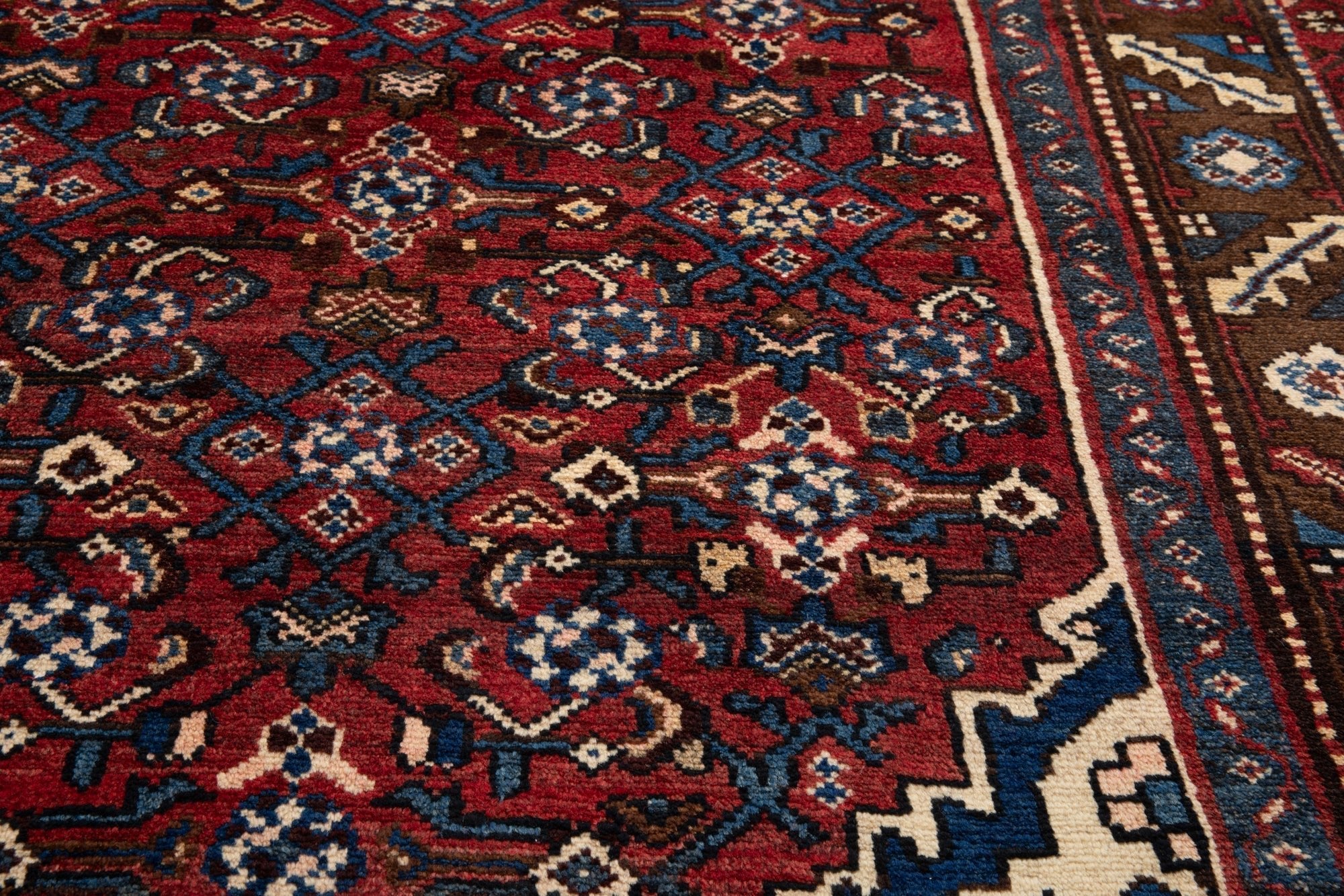 Hand-Knotted Vintage Wool Runner Rug – 10' 6" x 4' 4" (319 × 133 cm) - Yasi & Fara