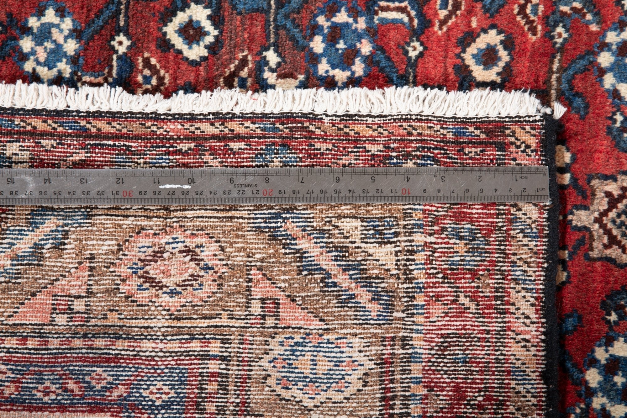 Hand-Knotted Vintage Wool Runner Rug – 10' 6" x 4' 4" (319 × 133 cm) - Yasi & Fara