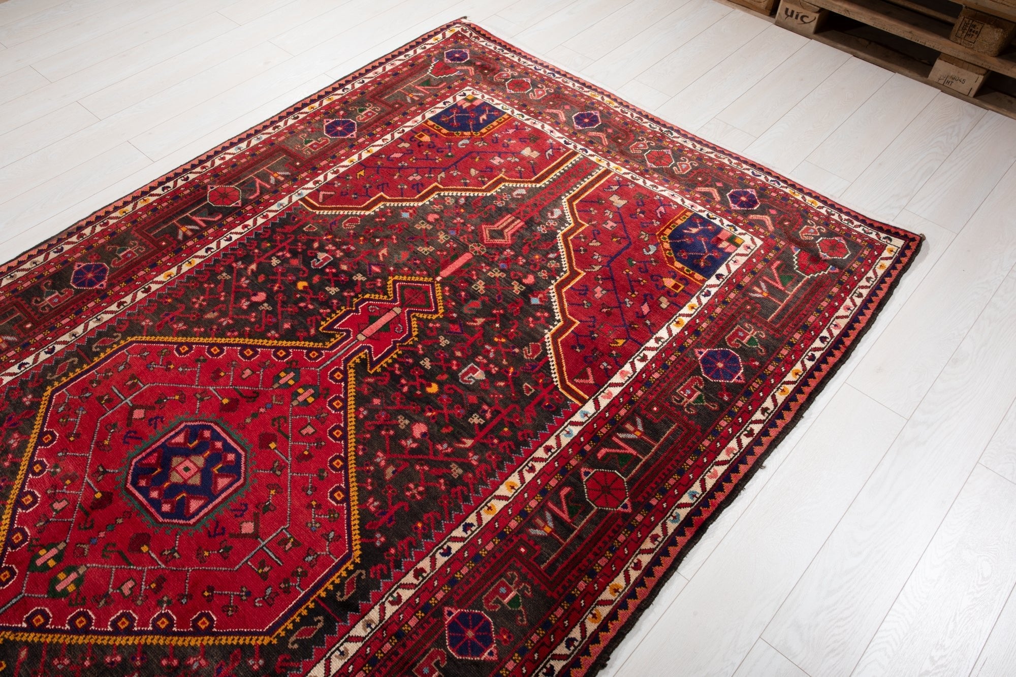 Hand-Knotted Vintage Wool Area Rug – 10' 6" x 5' 5" (320 × 164 cm) - Yasi & Fara