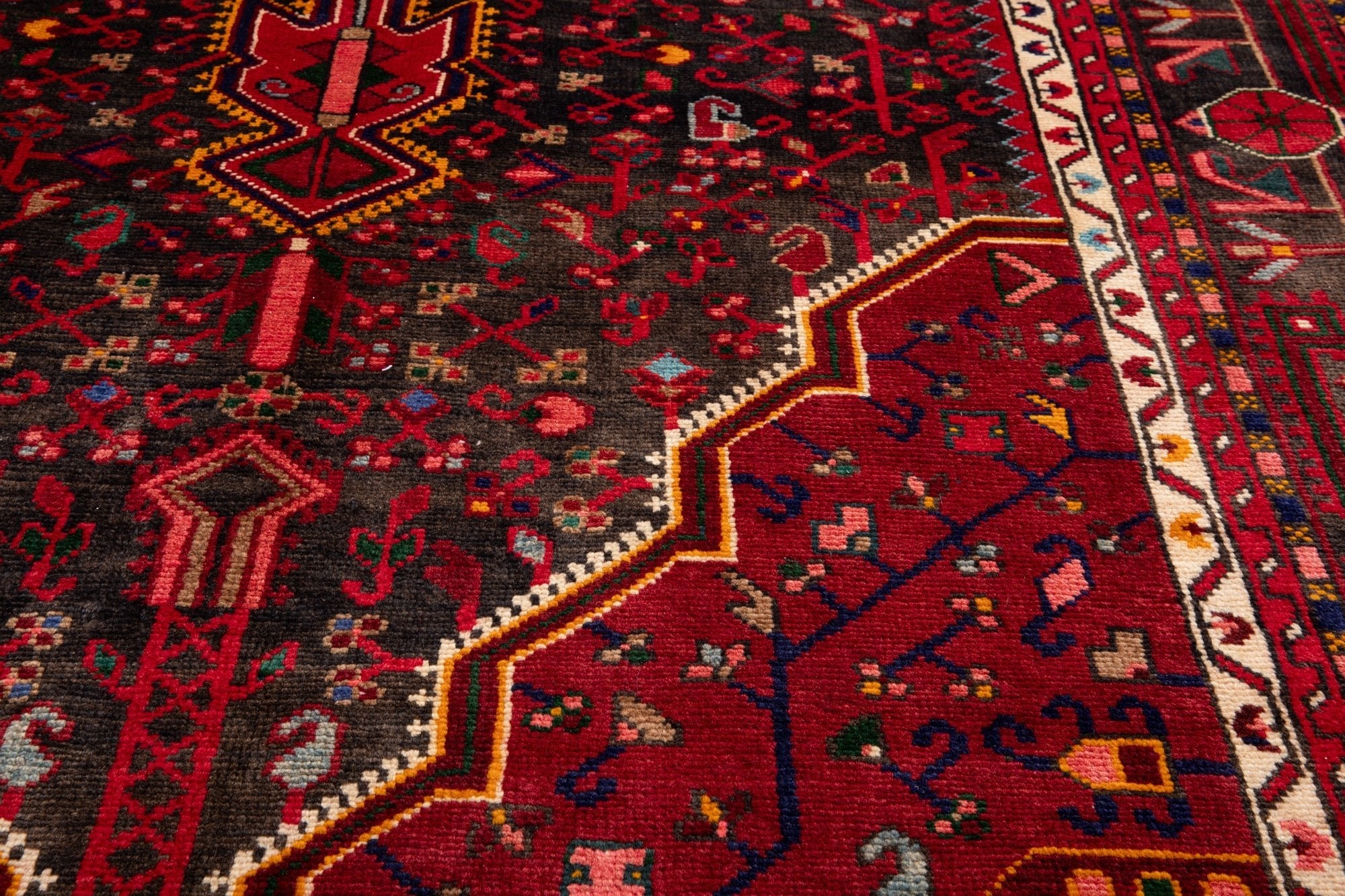 Hand-Knotted Vintage Wool Area Rug – 10' 6" x 5' 5" (320 × 164 cm) - Yasi & Fara