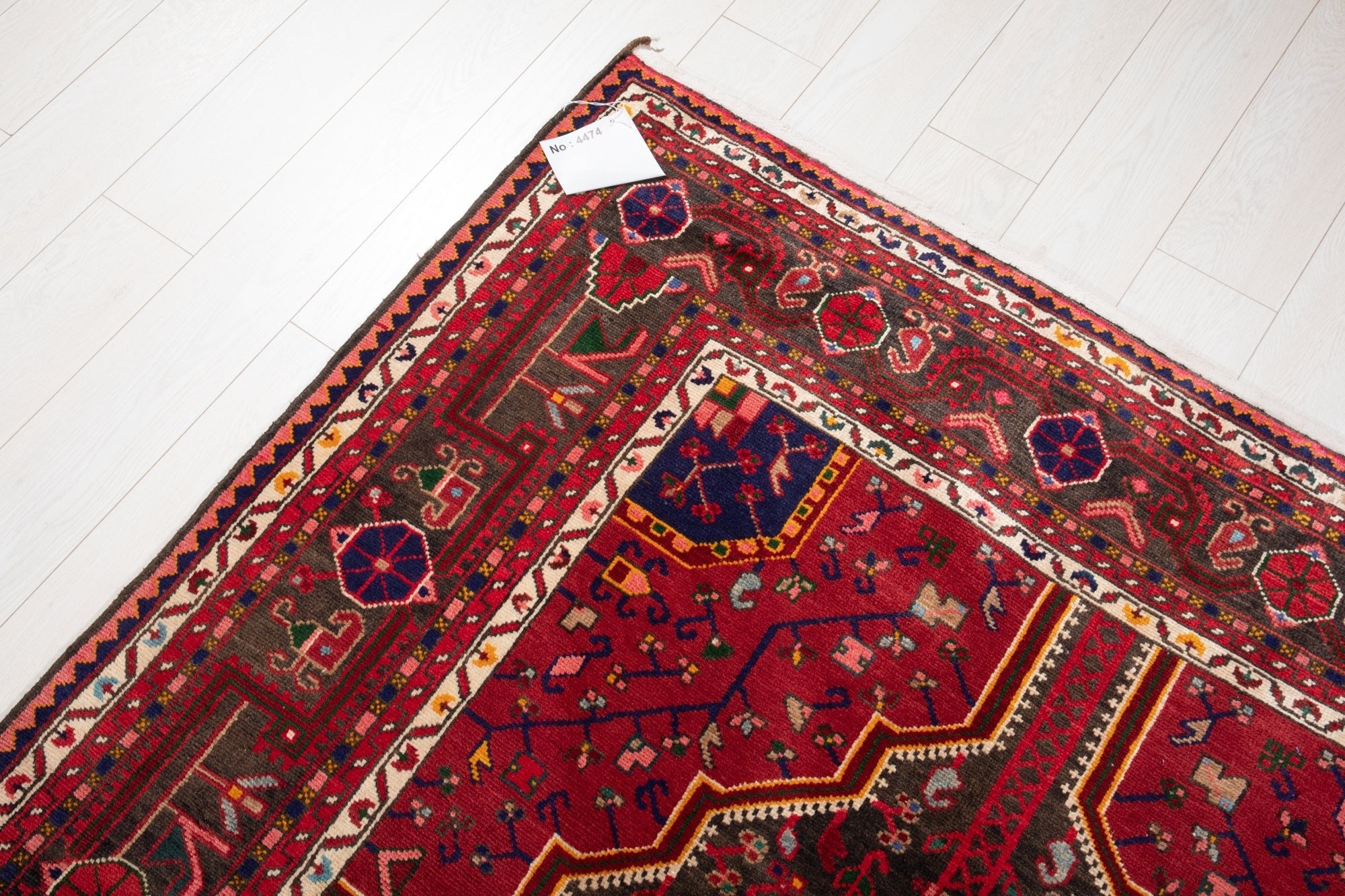 Hand-Knotted Vintage Wool Area Rug – 10' 6" x 5' 5" (320 × 164 cm) - Yasi & Fara