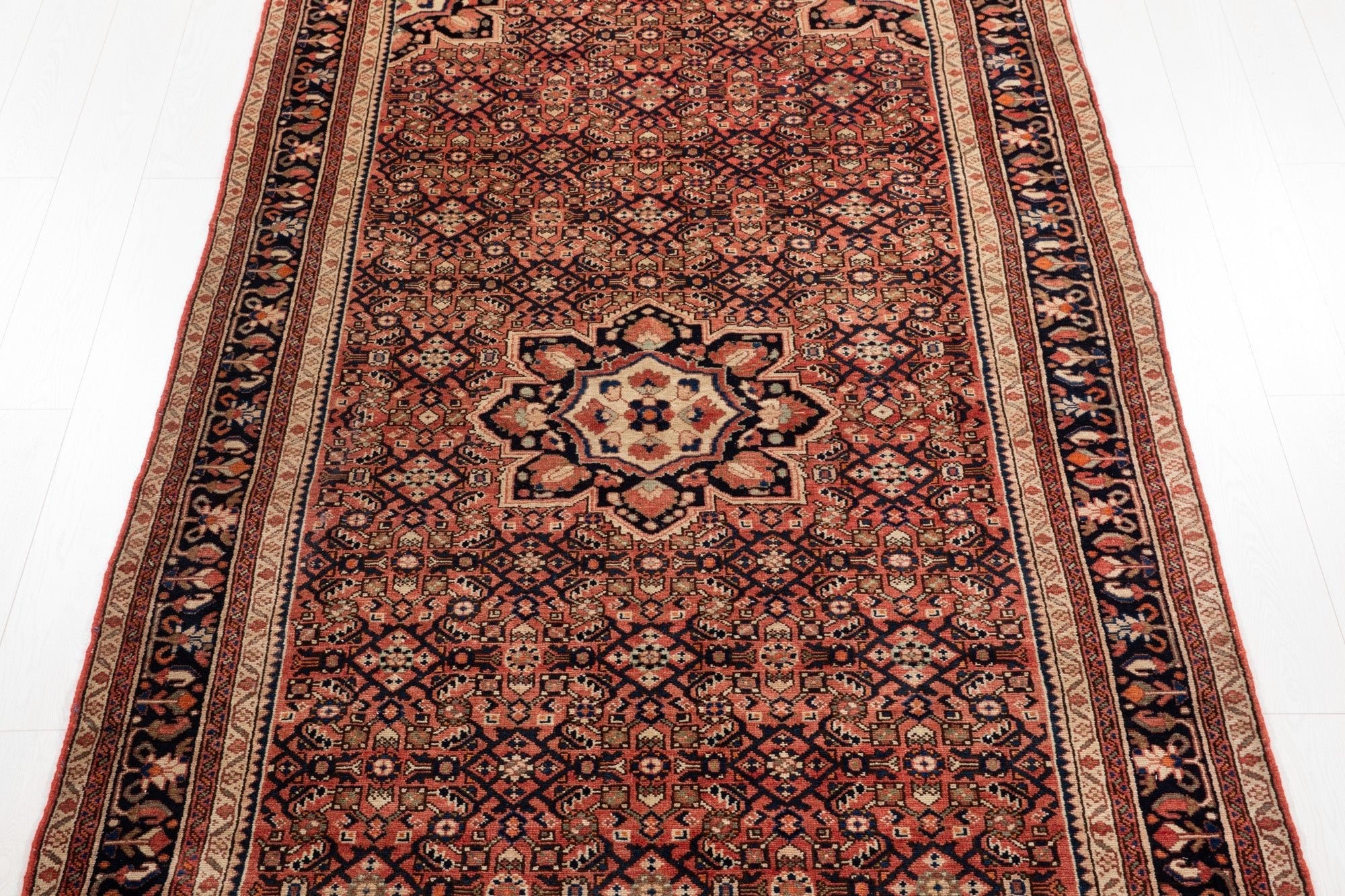 Hand-Knotted Vintage Wool Area Rug – 9' 10" x 5' 4" (300 x 162 cm) - Yasi & Fara
