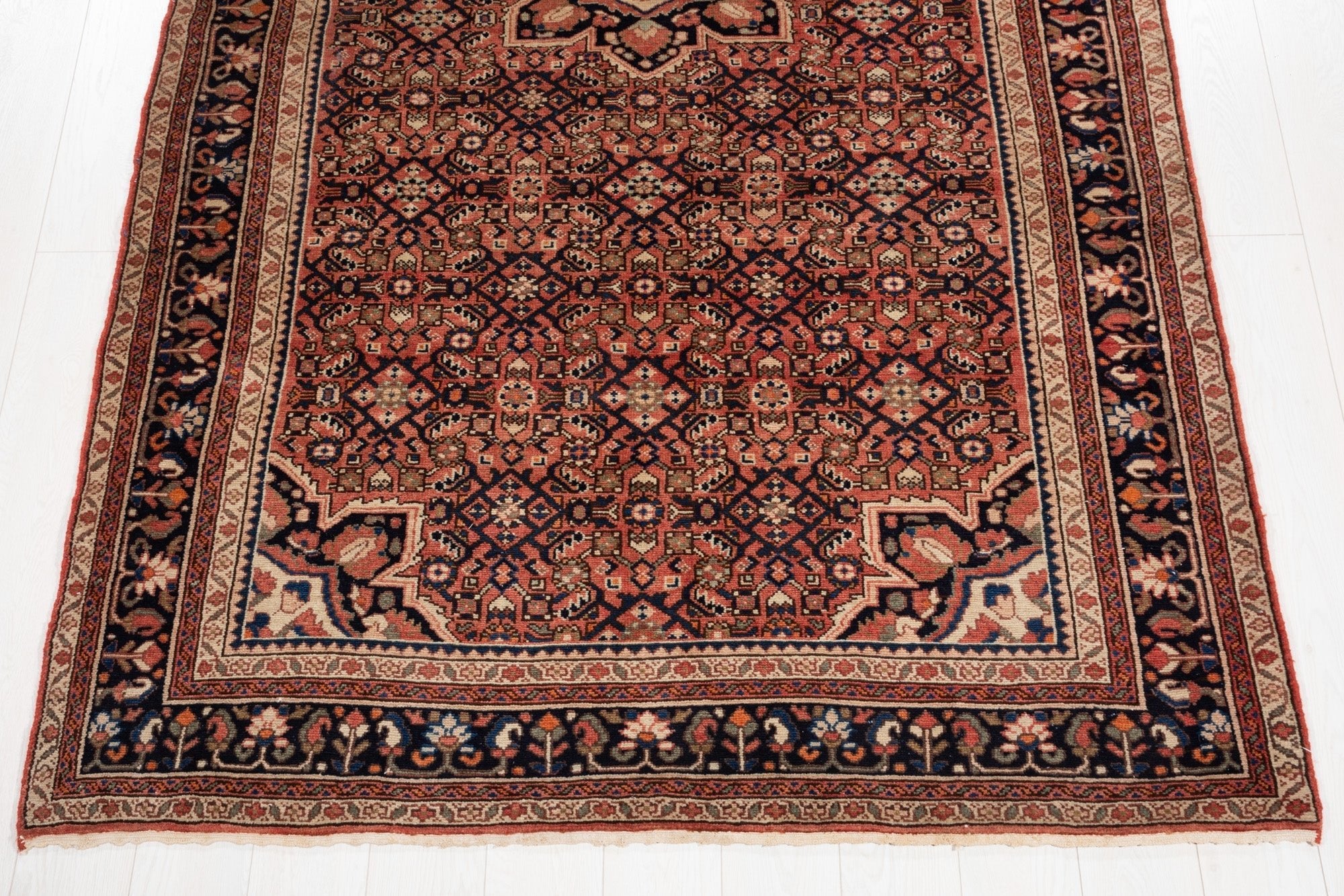 Hand-Knotted Vintage Wool Area Rug – 9' 10" x 5' 4" (300 x 162 cm) - Yasi & Fara