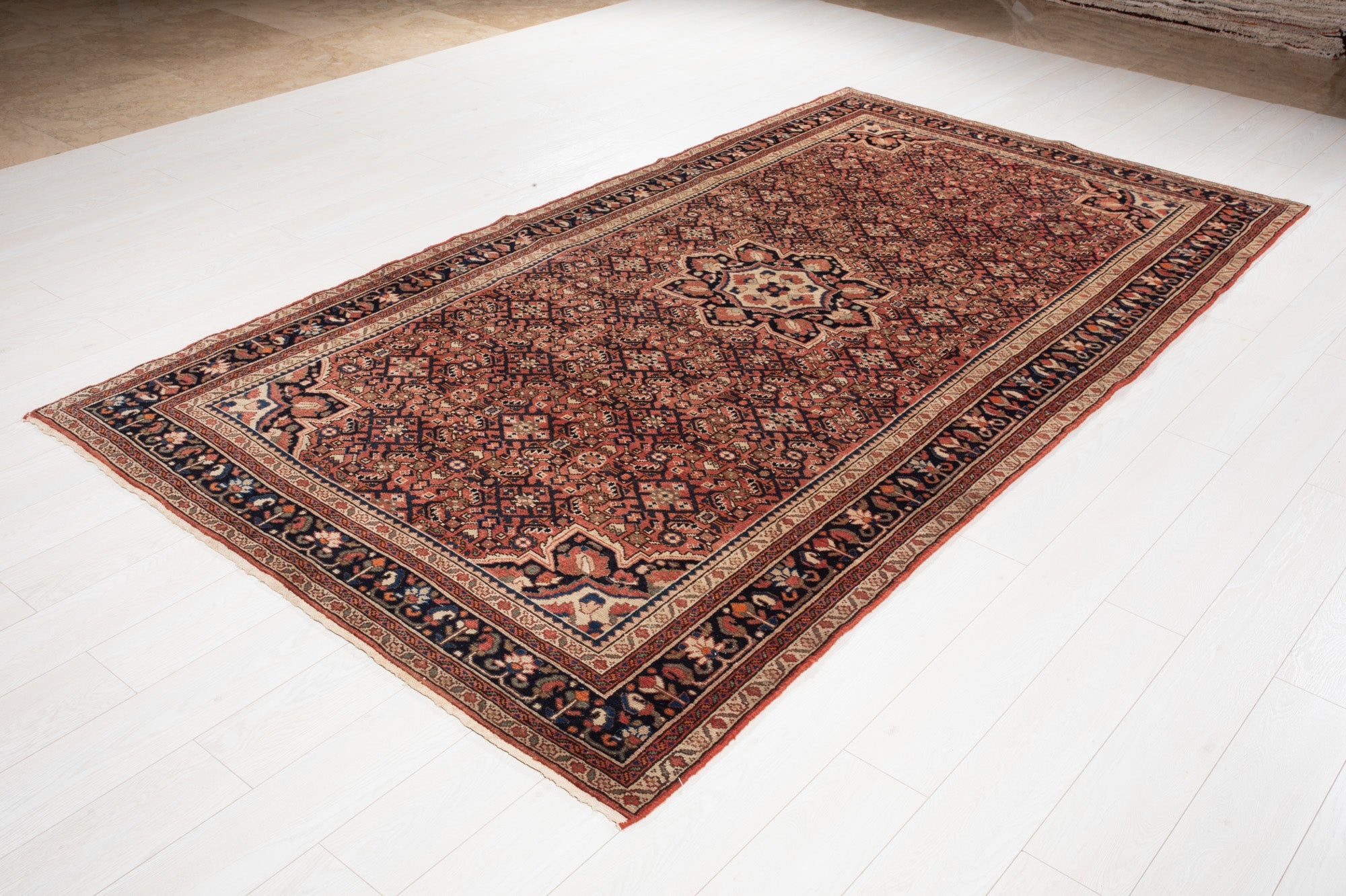 Hand-Knotted Vintage Wool Area Rug – 9' 10" x 5' 4" (300 x 162 cm) - Yasi & Fara