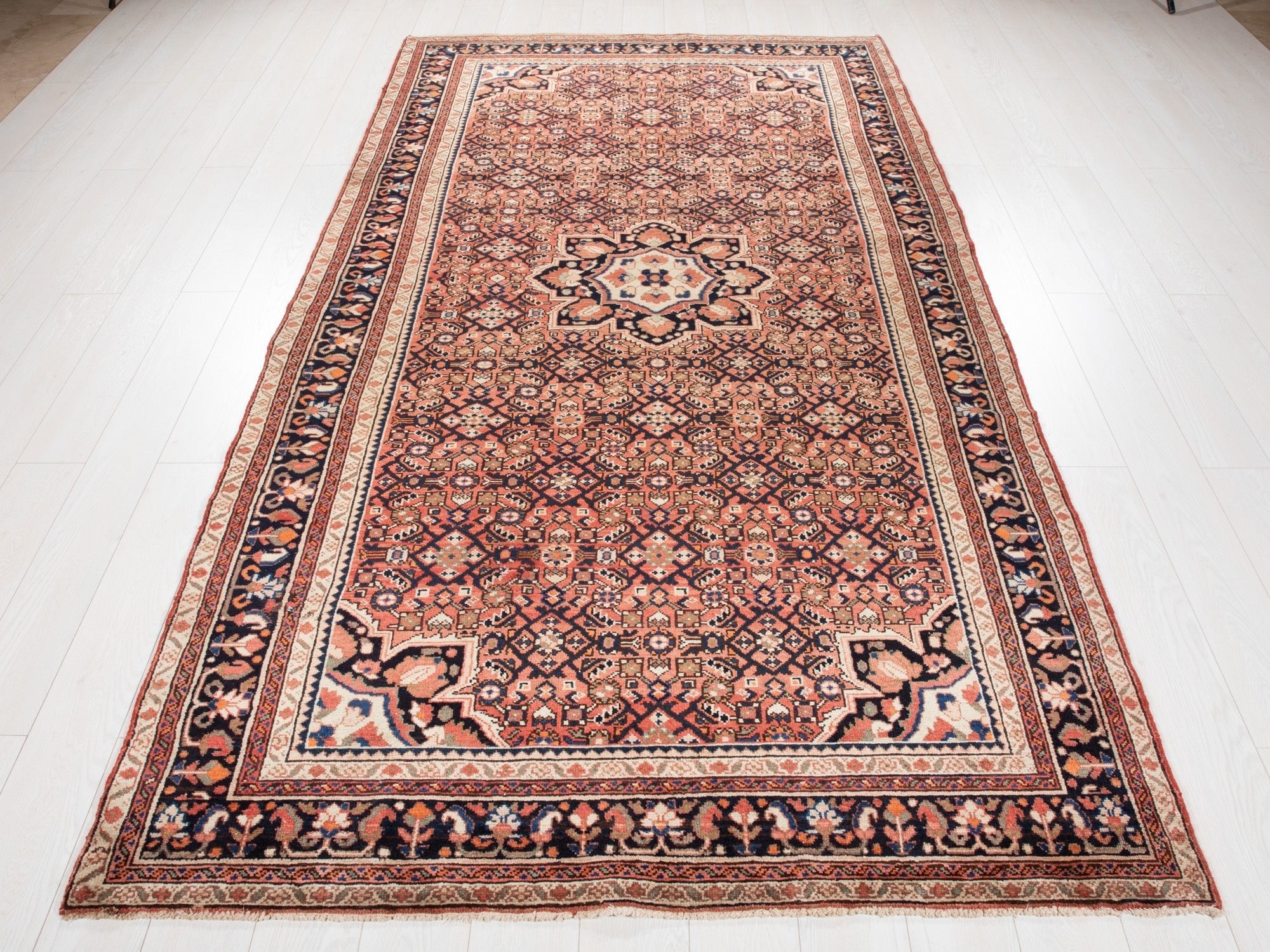 Hand-Knotted Vintage Wool Area Rug – 9' 10" x 5' 4" (300 x 162 cm) - Yasi & Fara