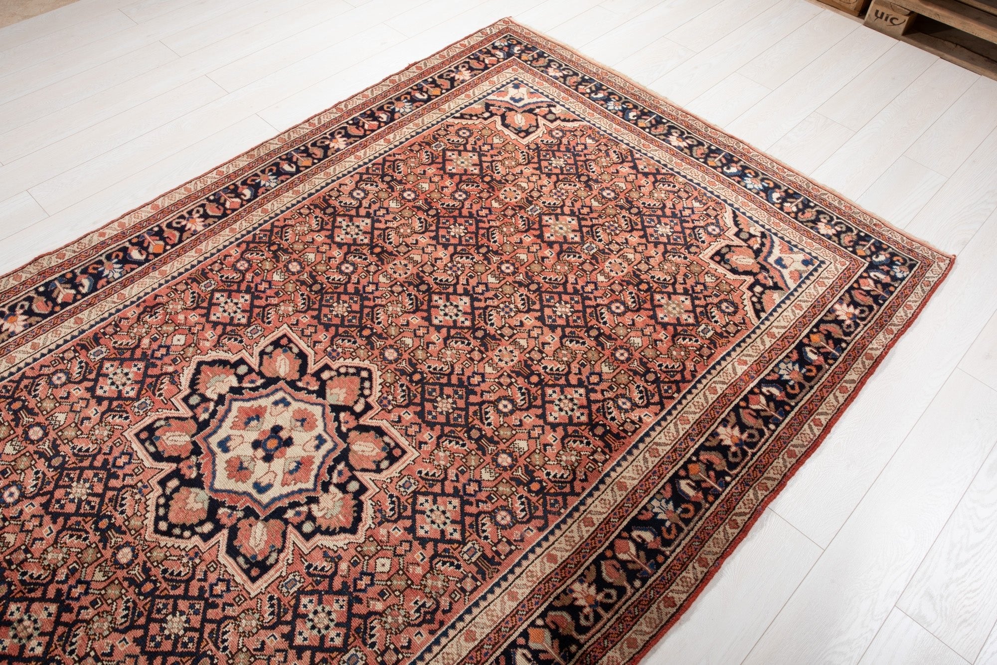 Hand-Knotted Vintage Wool Area Rug – 9' 10" x 5' 4" (300 x 162 cm) - Yasi & Fara