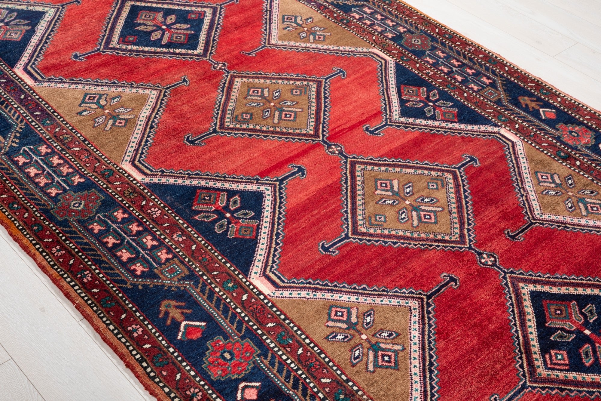 Hand-Knotted Vintage Wool Area Rug – 10' 5" x 5' 3" (317 x 159 cm) - Yasi & Fara