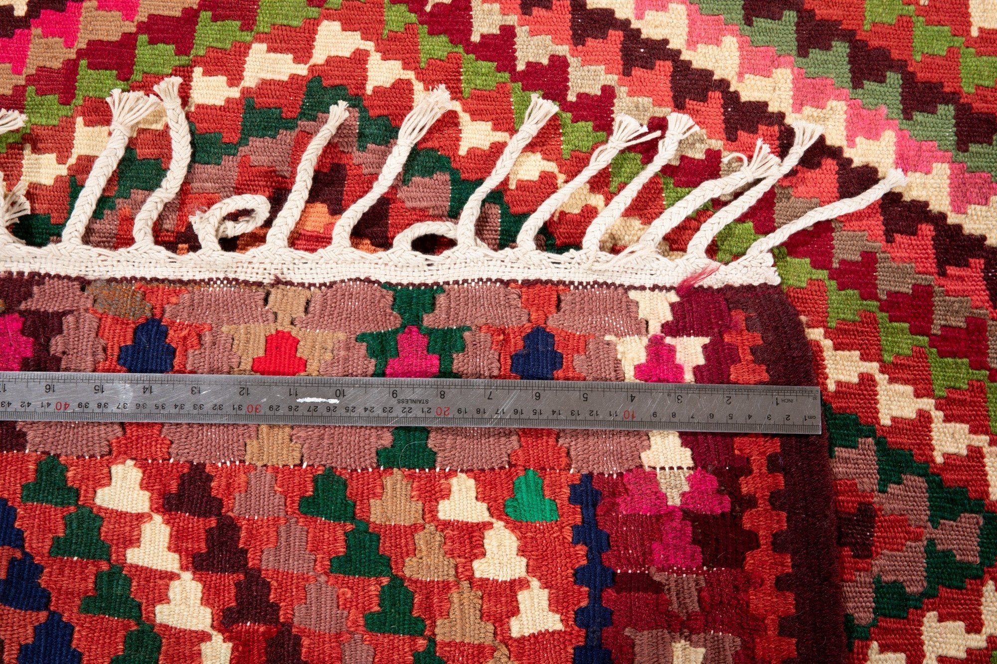 Handwoven Vintage Wool Kilim Rug – 11' x 4' 9" (335 x 144 cm) - Yasi & Fara