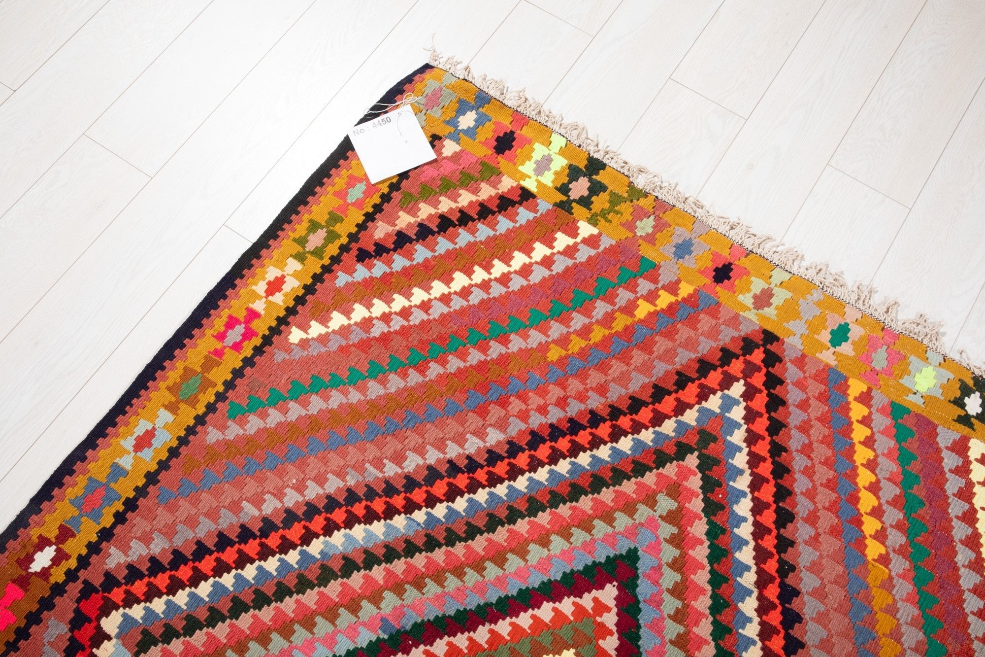 Handwoven Vintage Wool Kilim Rug – 11' x 4' 9" (335 x 144 cm) - Yasi & Fara