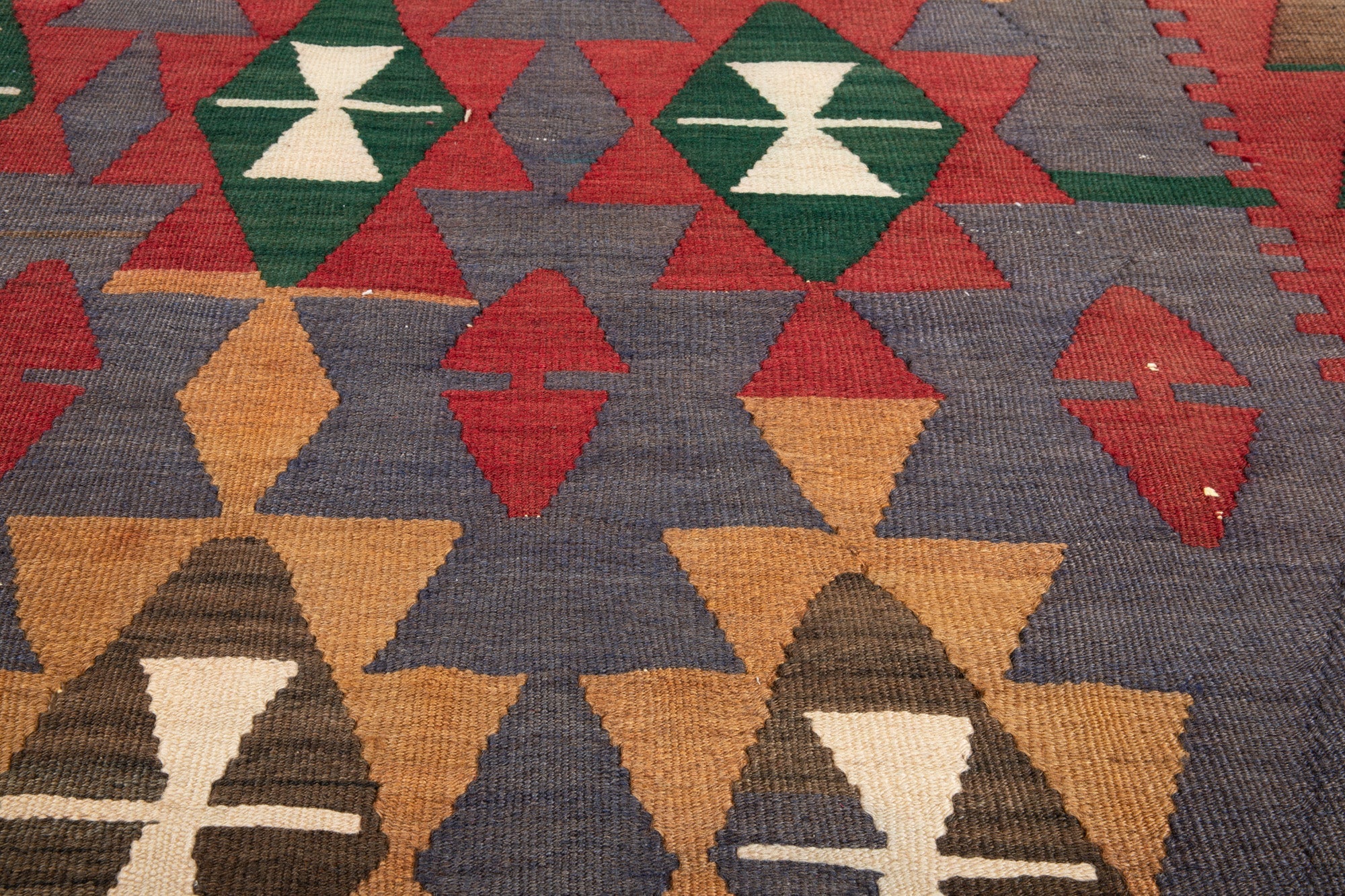 Handwoven Vintage Wool Kilim Rug – 11' 9" x 4' 9" (357 x 145 cm) - Yasi & Fara