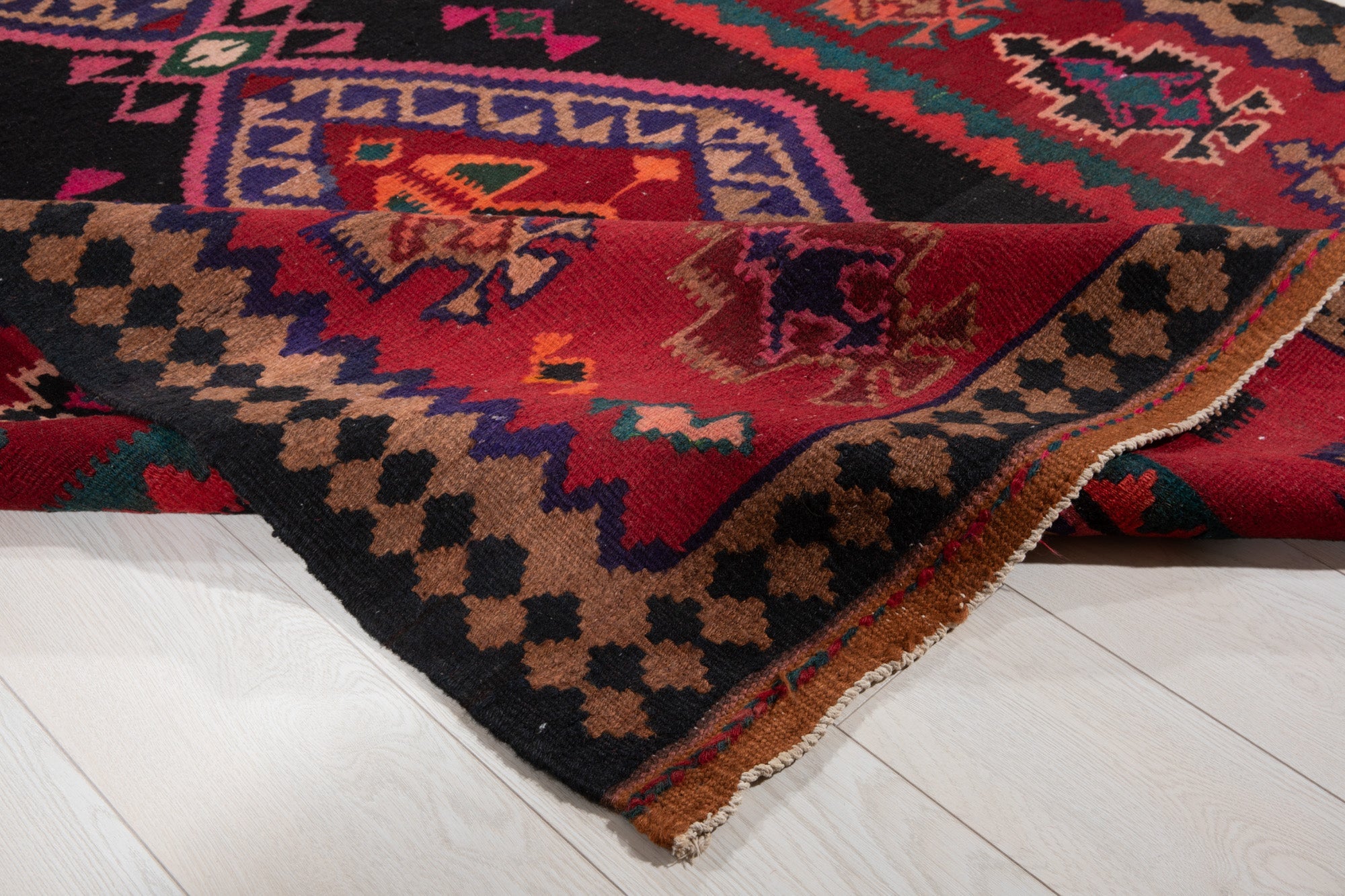 Handwoven Vintage Wool Kilim Rug – 11' 3" x 5' 1" (343 × 154 cm) - Yasi & Fara