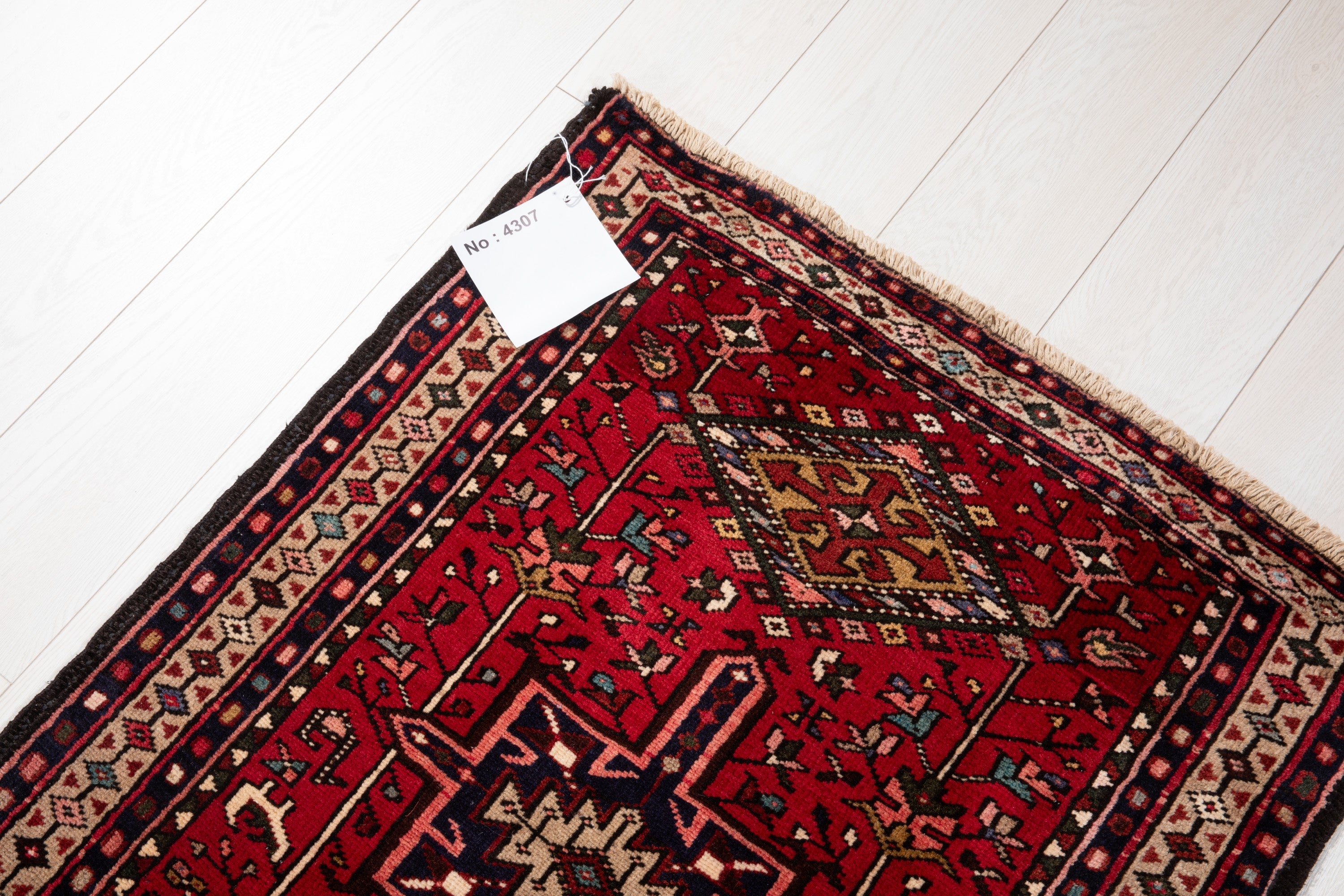 Hand-Knotted Vintage Wool Runner Rug – 12' 11" x 2' 7" (394 x 78 cm) - Yasi & Fara