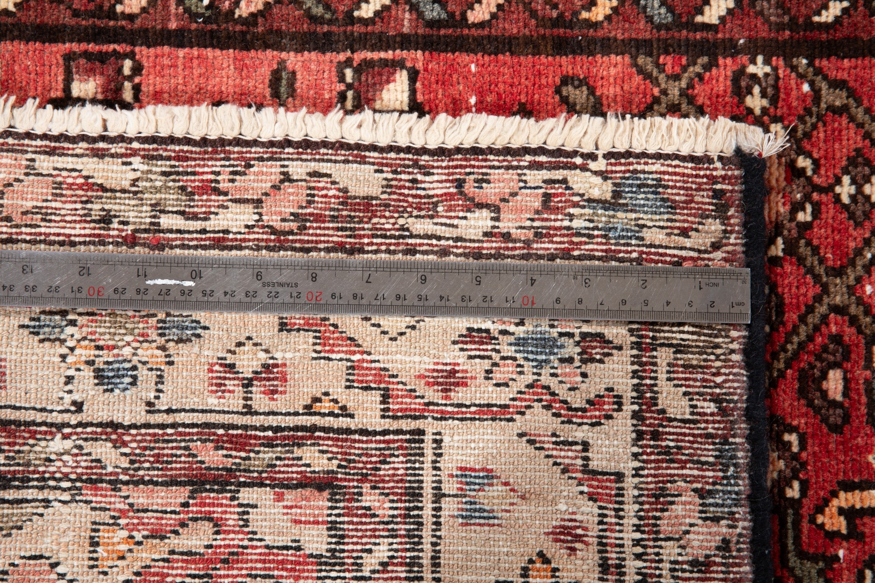 Hand-Knotted Vintage Wool Runner Rug – 9' 11" x 3' 5" (302 x 105 cm) - Yasi & Fara