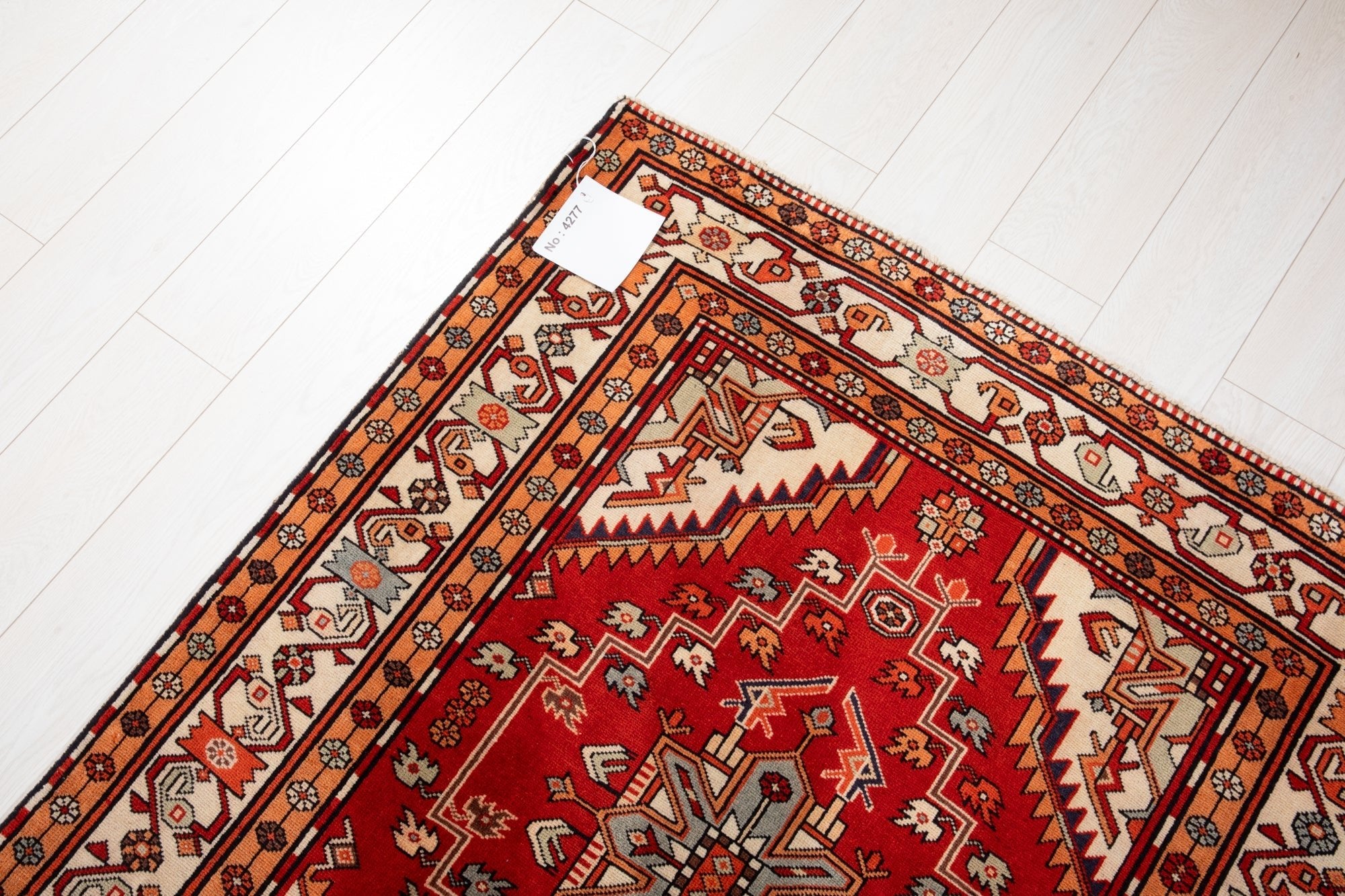 Hand-Knotted Vintage Wool Runner Rug – 10' 8" x 3' 10" (325 × 116 cm) - Yasi & Fara