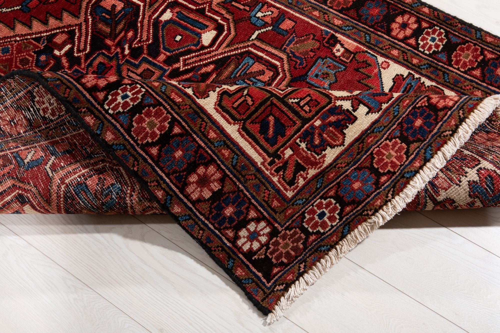 Hand-Knotted Vintage Wool Runner Rug – 10' 8" x 3' 10" (326 × 117 cm) - Yasi & Fara