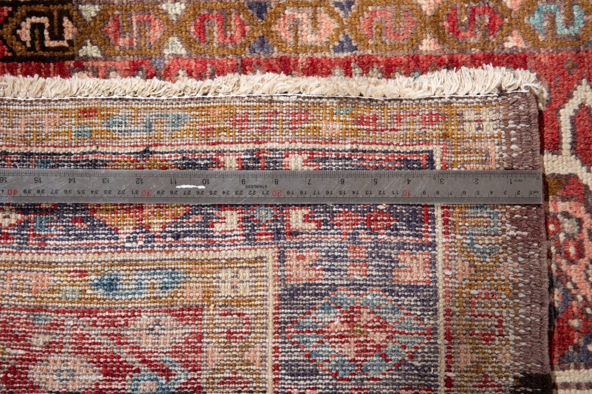 Hand-Knotted Vintage Wool Runner Rug – 10' 7" x 3' 6" (323 × 106 cm) - Yasi & Fara