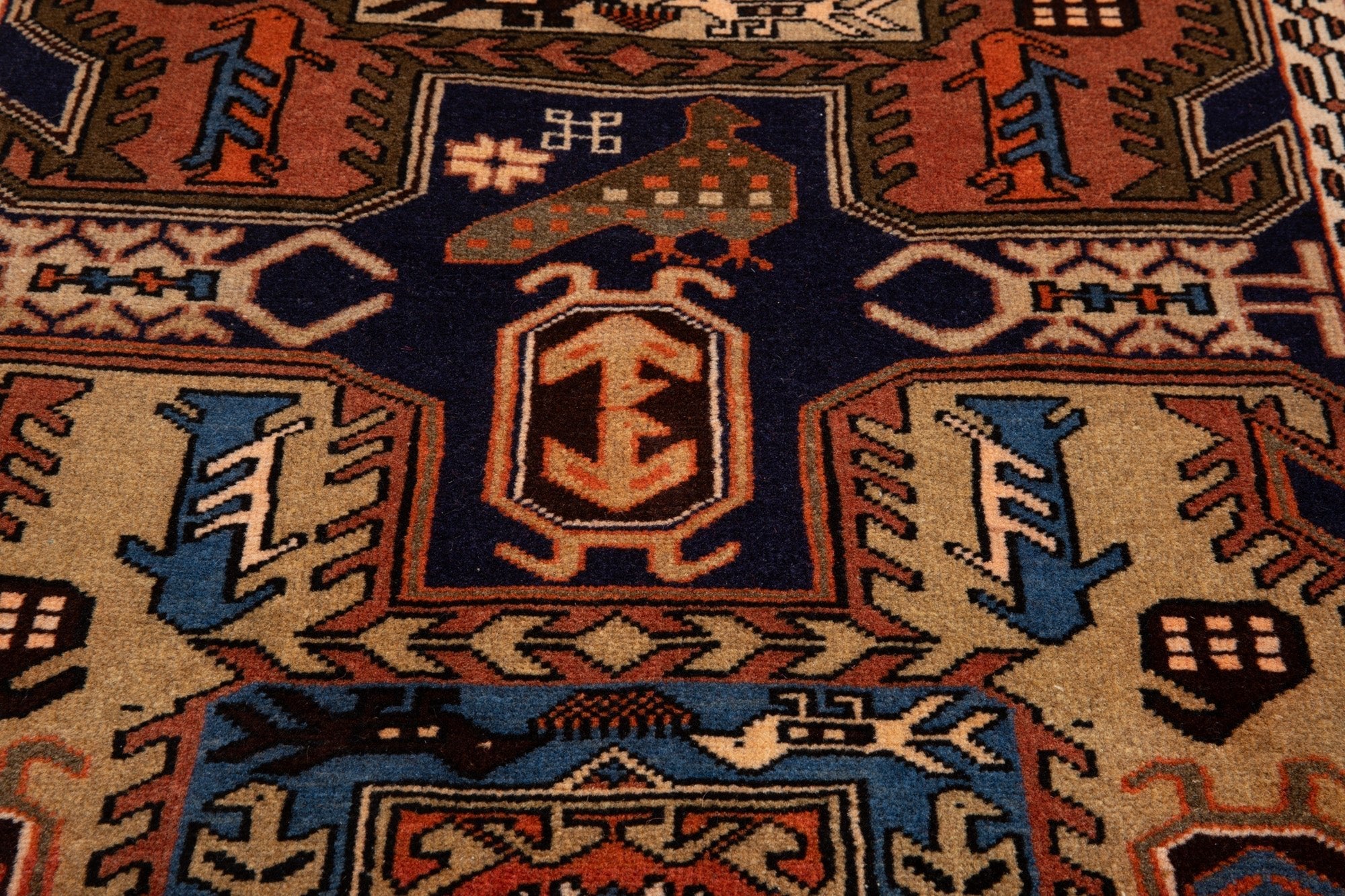 Hand-Knotted Vintage Wool Runner Rug – 10' 7" x 2' 7" (323 × 80 cm) - Yasi & Fara