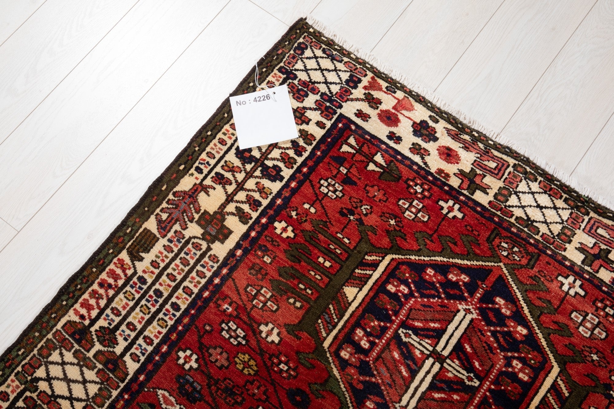 Hand-Knotted Vintage Wool Runner Rug – 14' 5" x 3' 11" (440 × 119 cm) - Yasi & Fara