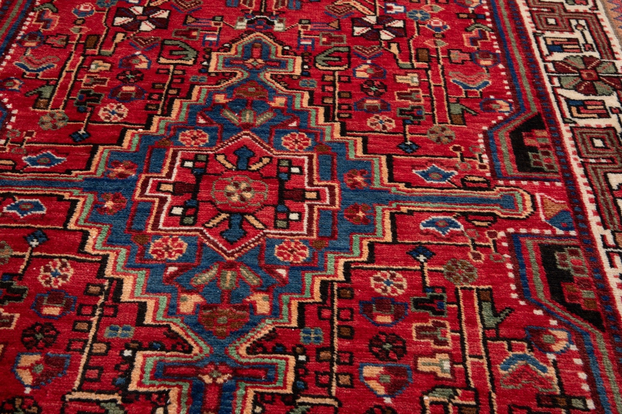 Hand-Knotted Vintage Wool Runner Rug – 13' 6" x 3' 8" (412 × 113 cm) - Yasi & Fara