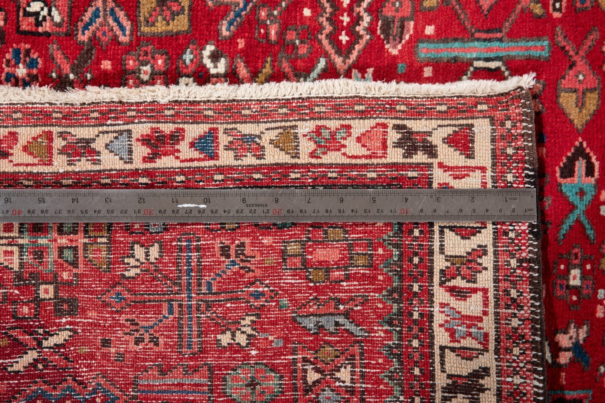 Hand-Knotted Vintage Wool Runner Rug – 9' 4" x 3' 9" (284 × 114 cm) - Yasi & Fara